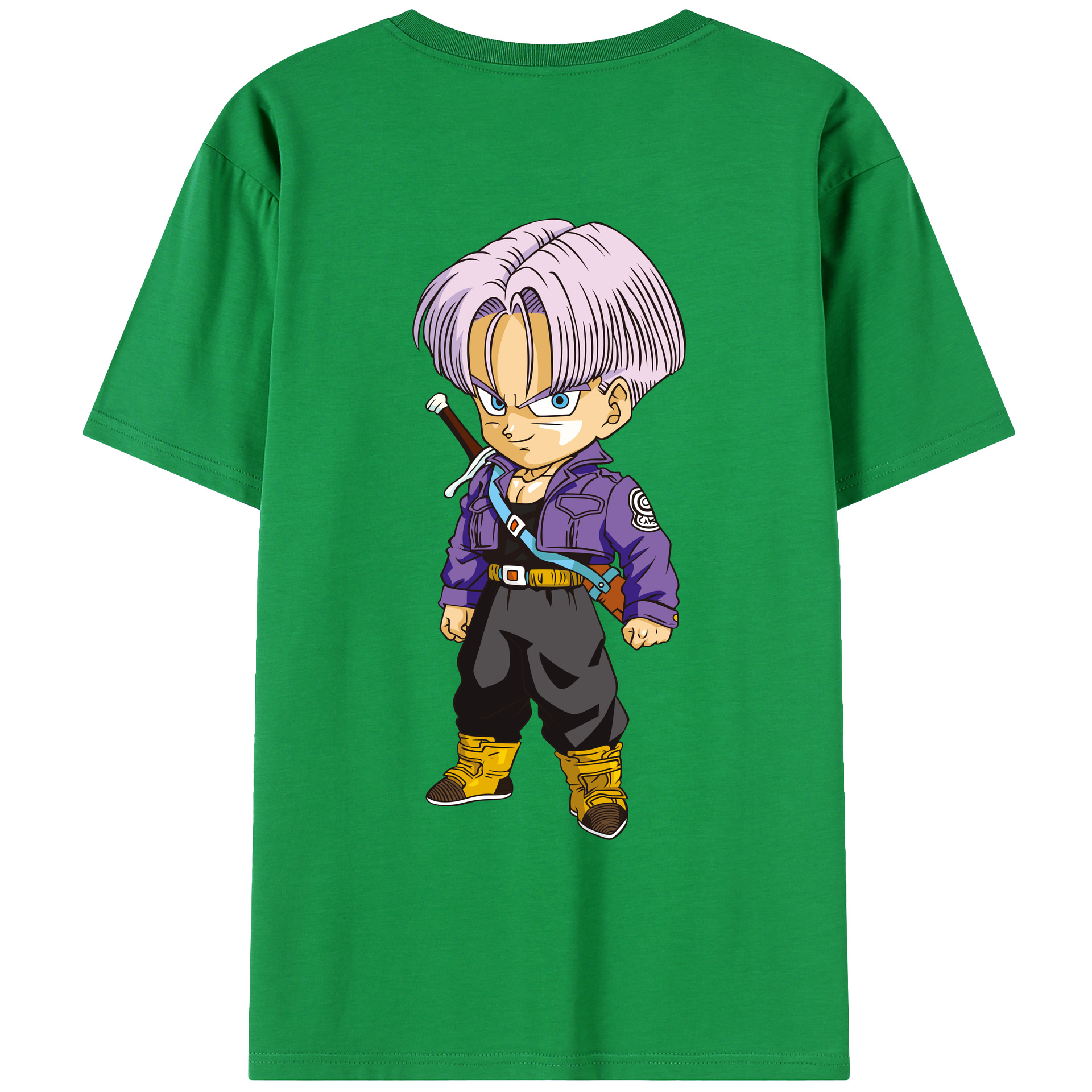 （画像用） ドラゴンボール トランクス（Torankusu）DRAGON BALL Trunks 綿100％ メンズ半袖Tシャツ（バックプリント） 通気性