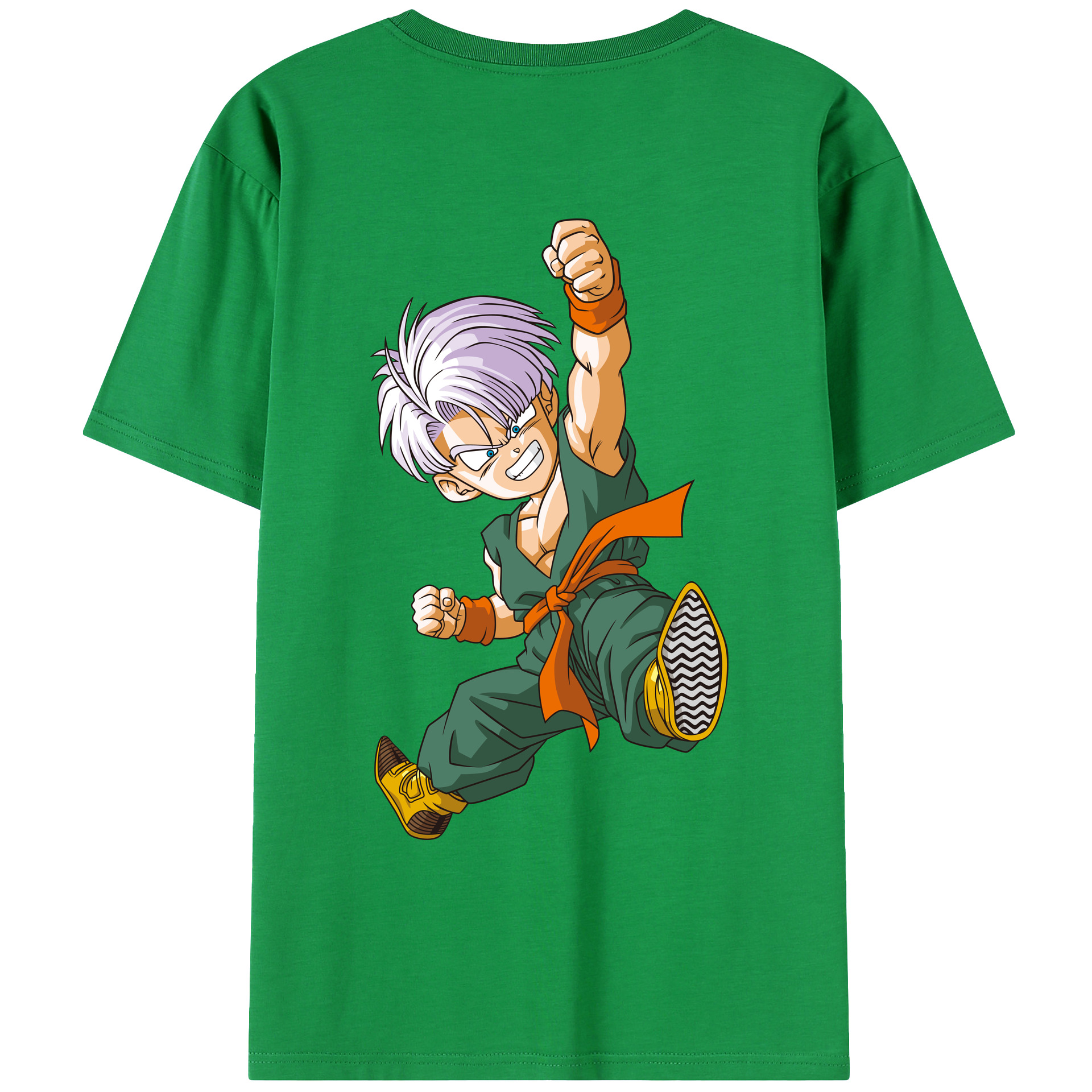 （画像用） ドラゴンボール トランクス（Torankusu）DRAGON BALL Trunks 綿100％ メンズ半袖Tシャツ（バックプリント） 通気性