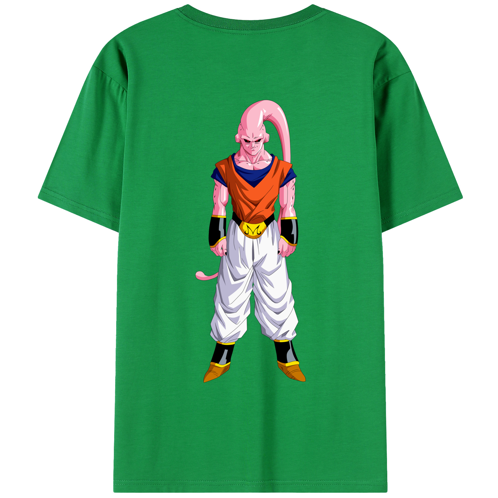 （画像用） ドラゴンボール 魔人ブウ DRAGON BALL Majin Buu 綿100％ メンズ半袖Tシャツ（バックプリント） 通気性