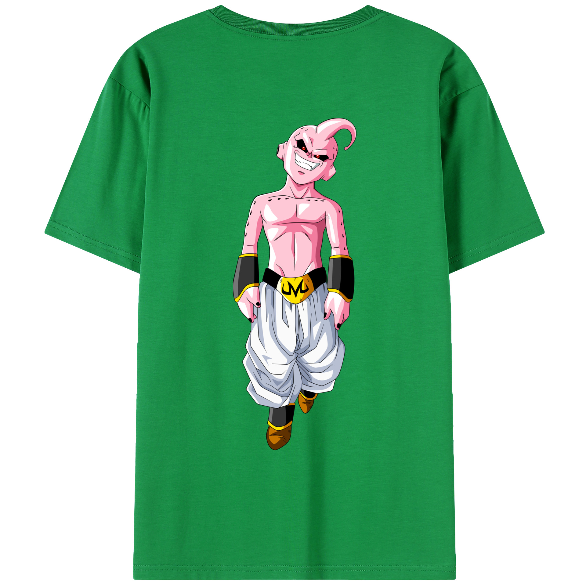 （画像用） ドラゴンボール 魔人ブウ DRAGON BALL Majin Buu 綿100％ メンズ半袖Tシャツ（バックプリント） 通気性