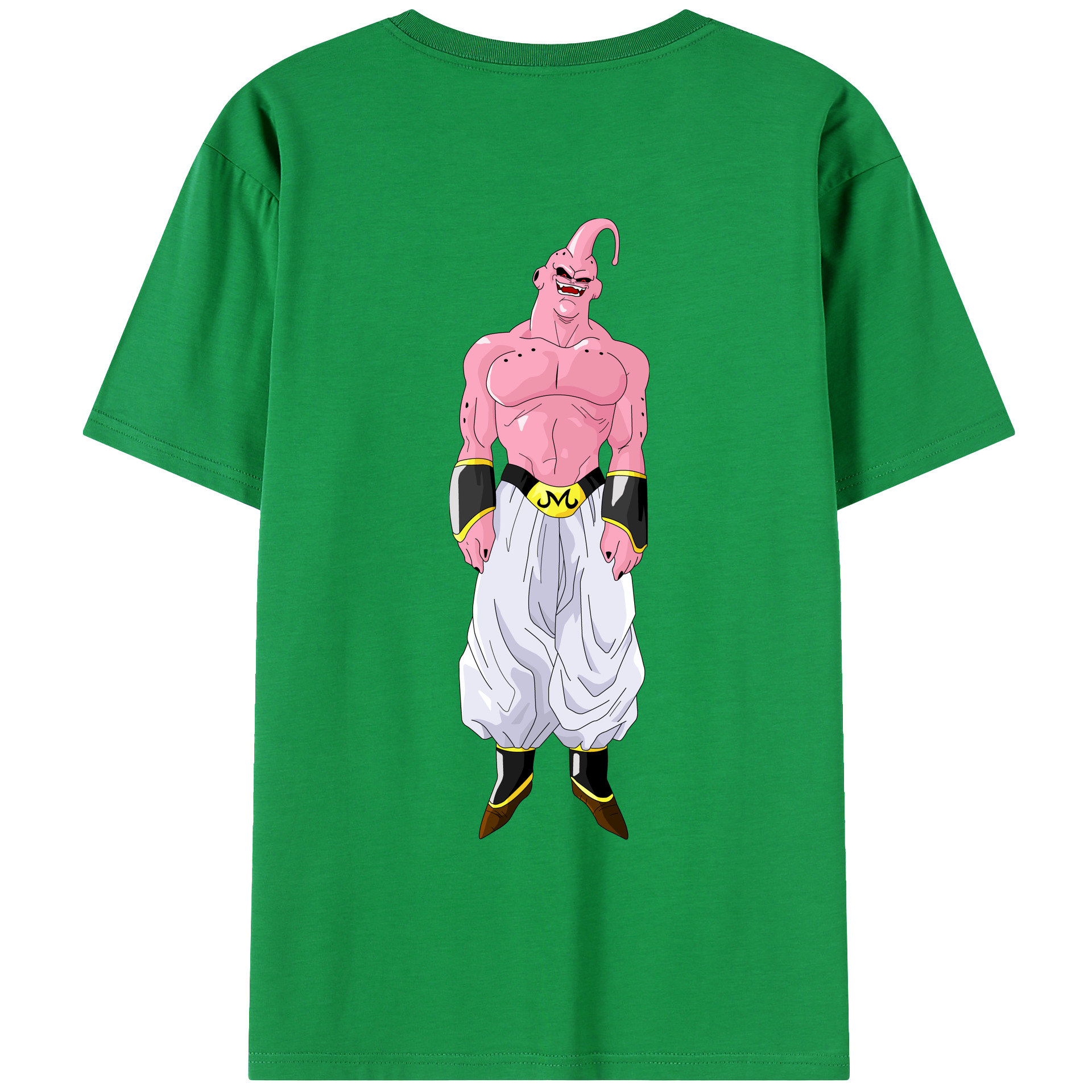 （画像用） ドラゴンボール 魔人ブウ DRAGON BALL Majin Buu 綿100％ メンズ半袖Tシャツ（バックプリント） 通気性