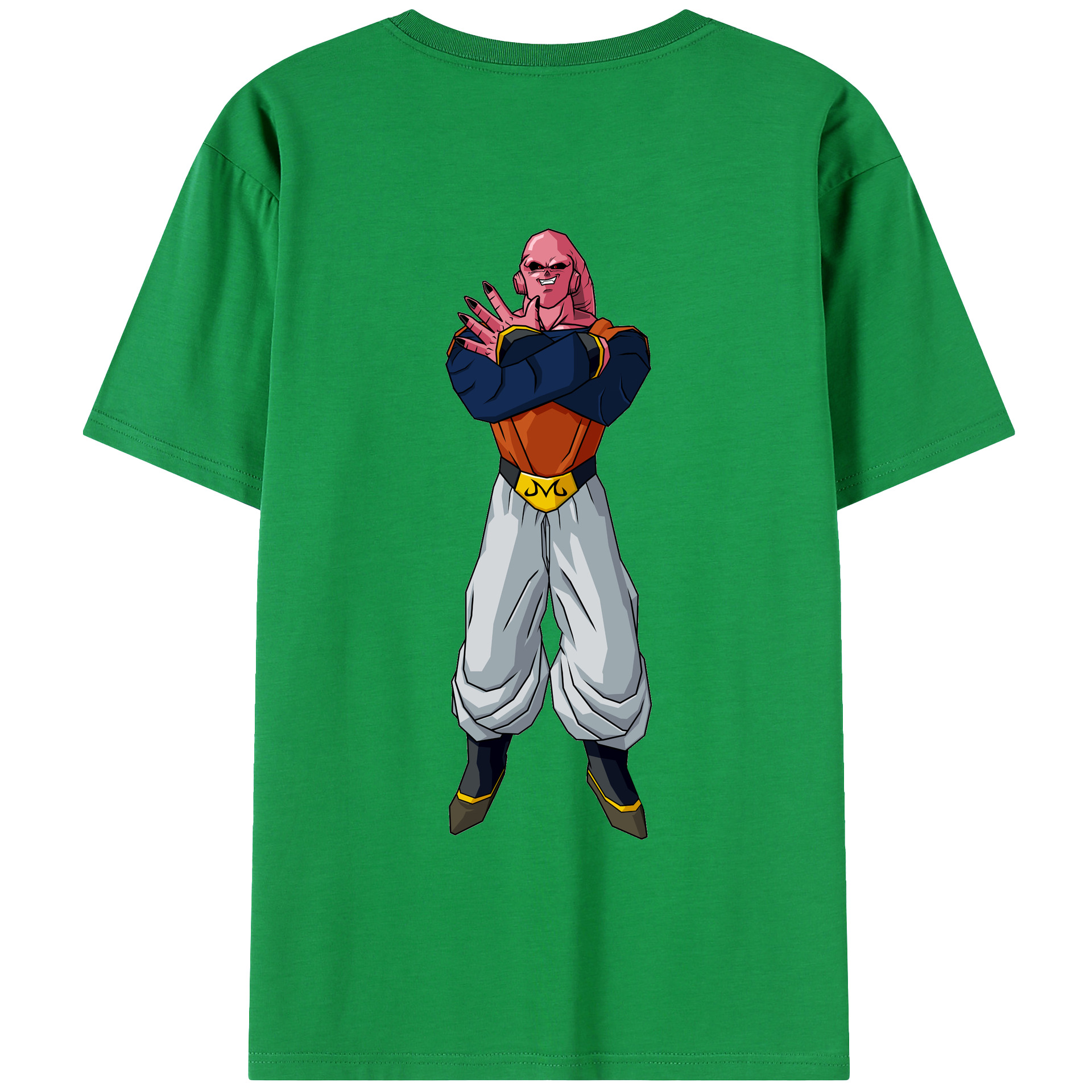 （画像用） ドラゴンボール 魔人ブウ DRAGON BALL Majin Buu 綿100％ メンズ半袖Tシャツ（バックプリント） 通気性