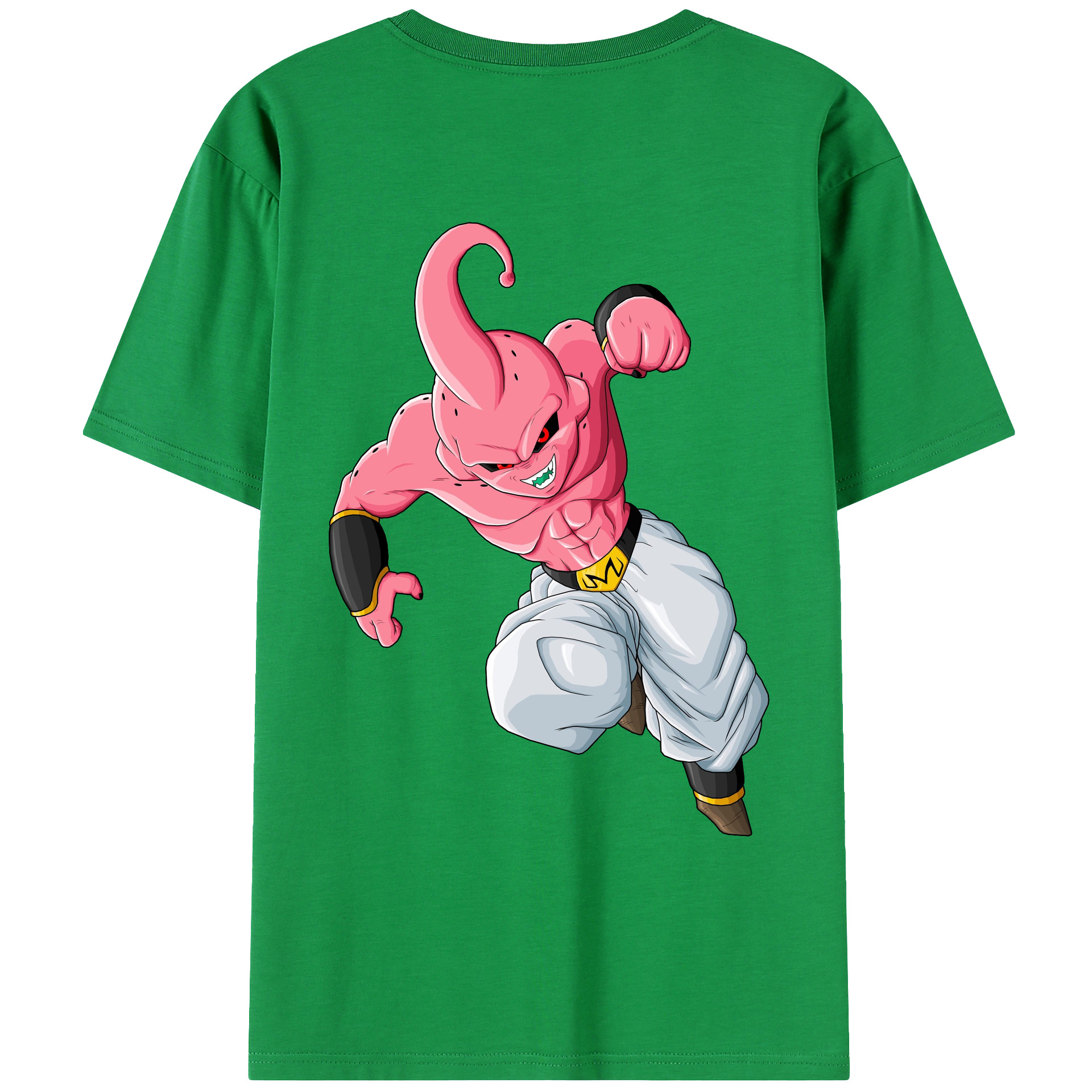 （画像用） ドラゴンボール 魔人ブウ DRAGON BALL Majin Buu 綿100％ メンズ半袖Tシャツ（バックプリント） 通気性