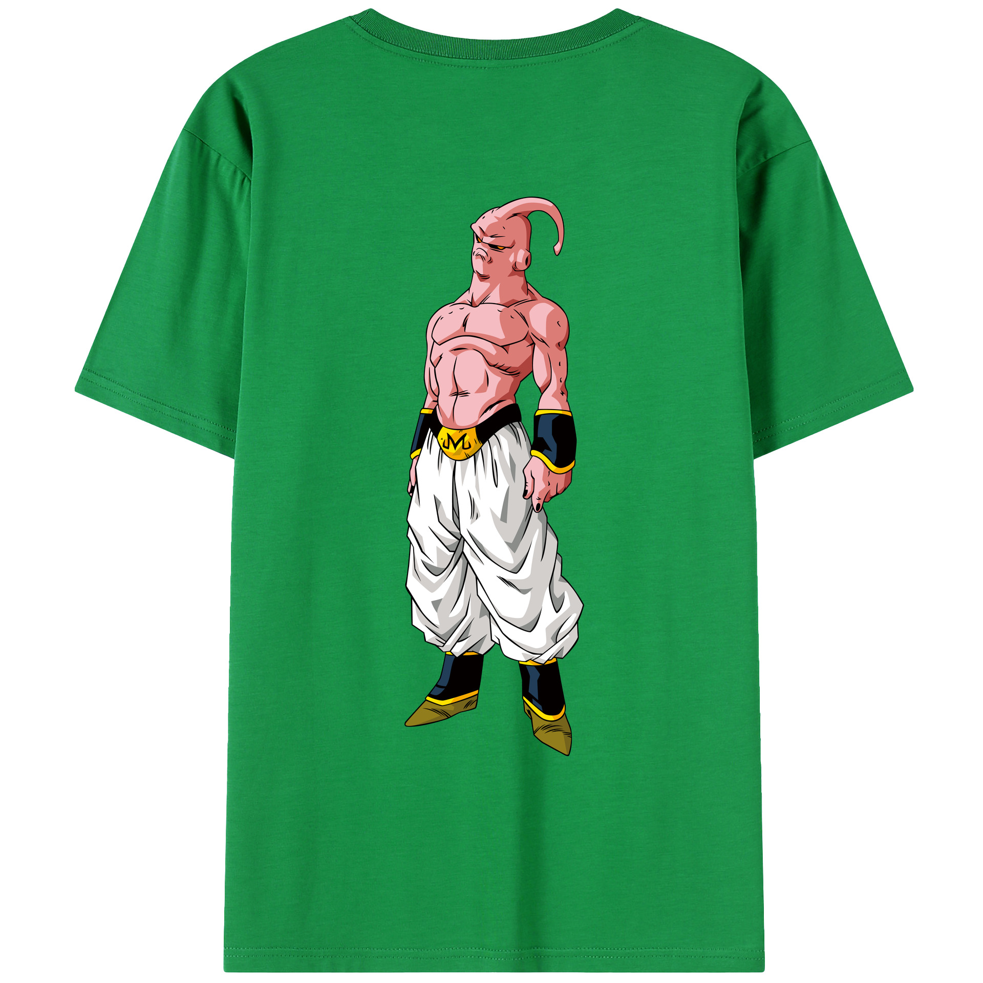 （画像用） ドラゴンボール 魔人ブウ DRAGON BALL Majin Buu 綿100％ メンズ半袖Tシャツ（バックプリント） 通気性