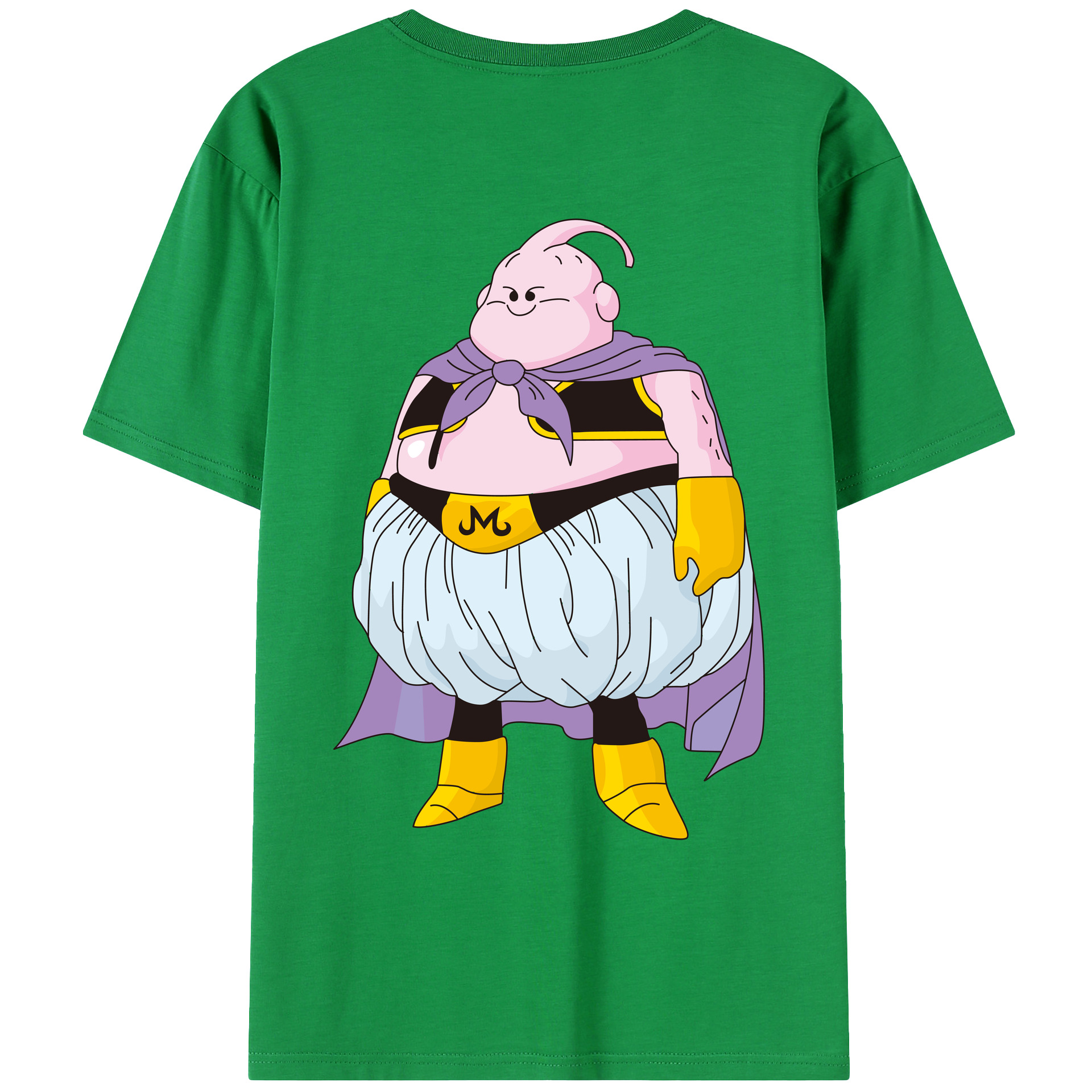（画像用） ドラゴンボール 魔人ブウ DRAGON BALL Majin Buu 綿100％ メンズ半袖Tシャツ（バックプリント） 通気性