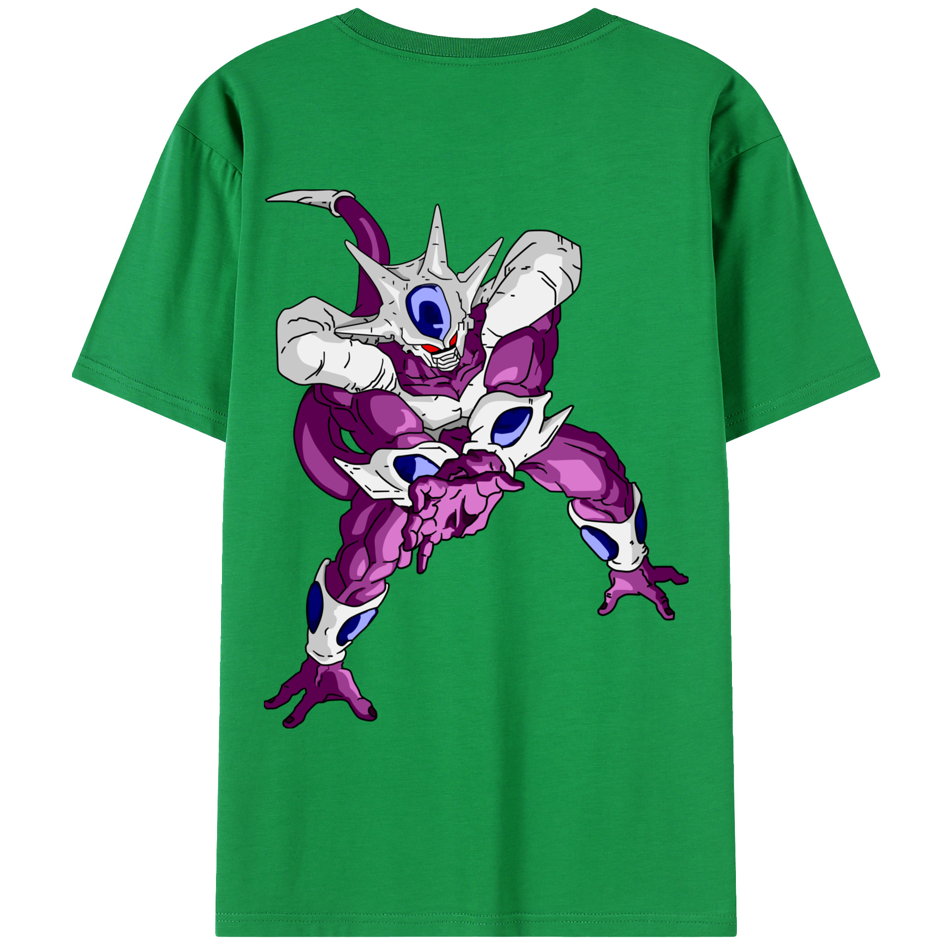 （画像用） ドラゴンボール クウラ DRAGON BALL Cooler Coora 綿100％ メンズ半袖Tシャツ（バックプリント） 通気性