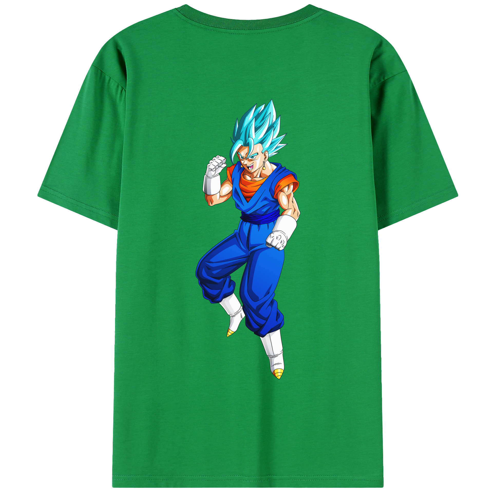（画像用） ドラゴンボール ベジット DRAGON BALL Vegetto 綿100％ メンズ半袖Tシャツ（バックプリント） 通気性