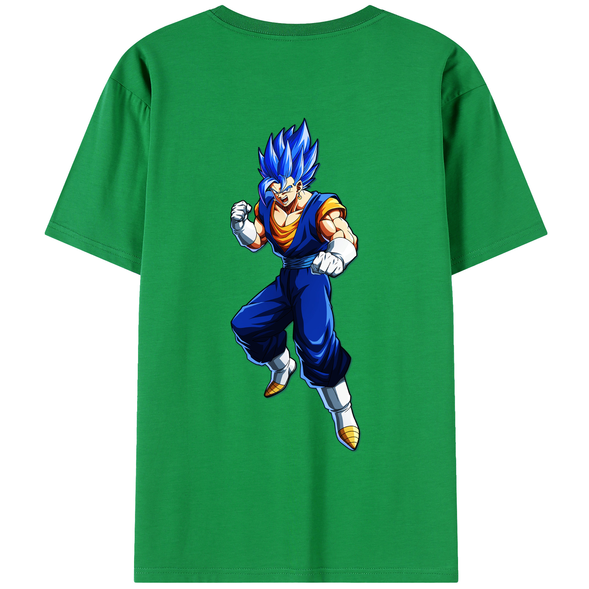 （画像用） ドラゴンボール ベジット DRAGON BALL Vegetto 綿100％ メンズ半袖Tシャツ（バックプリント） 通気性