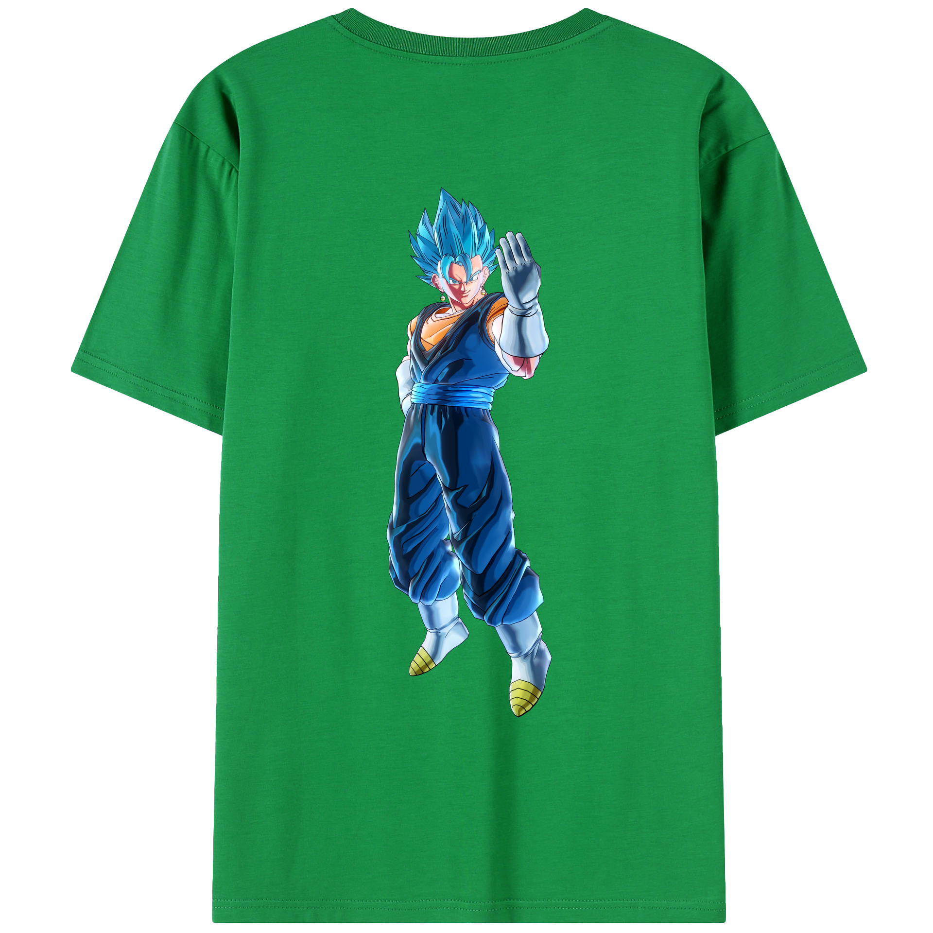 （画像用） ドラゴンボール ベジット DRAGON BALL Vegetto 綿100％ メンズ半袖Tシャツ（バックプリント） 通気性