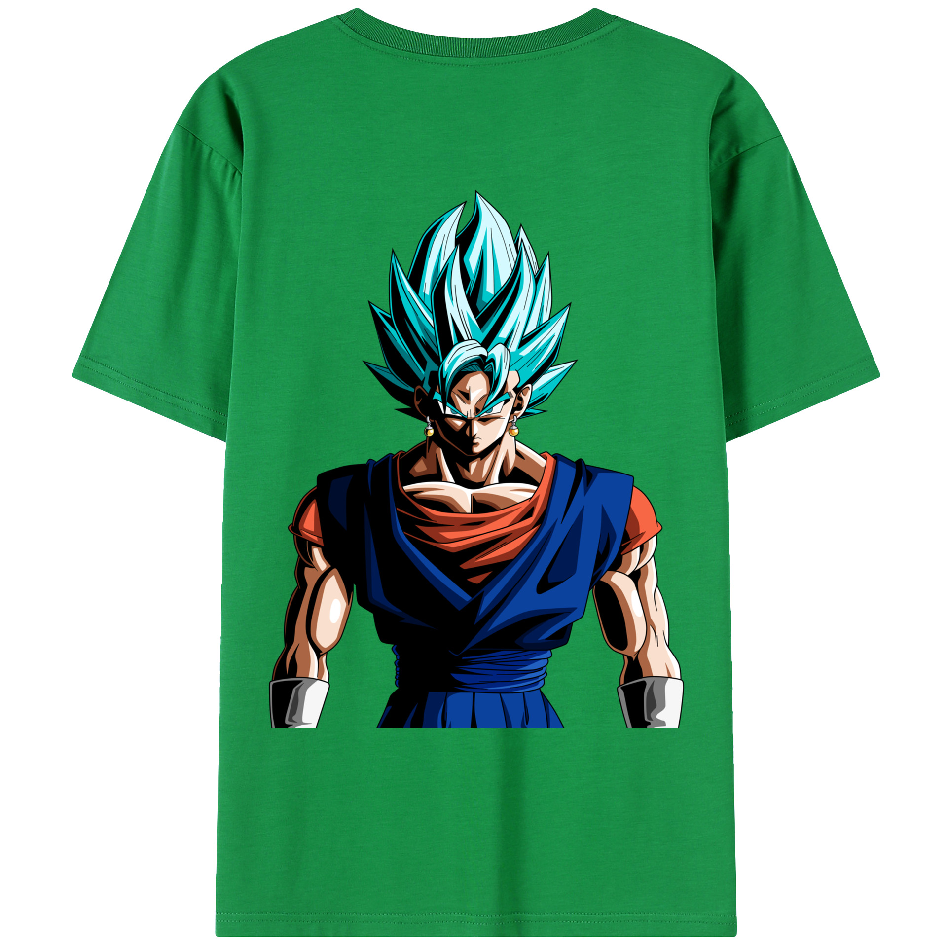 （画像用） ドラゴンボール ベジット DRAGON BALL Vegetto 綿100％ メンズ半袖Tシャツ（バックプリント） 通気性