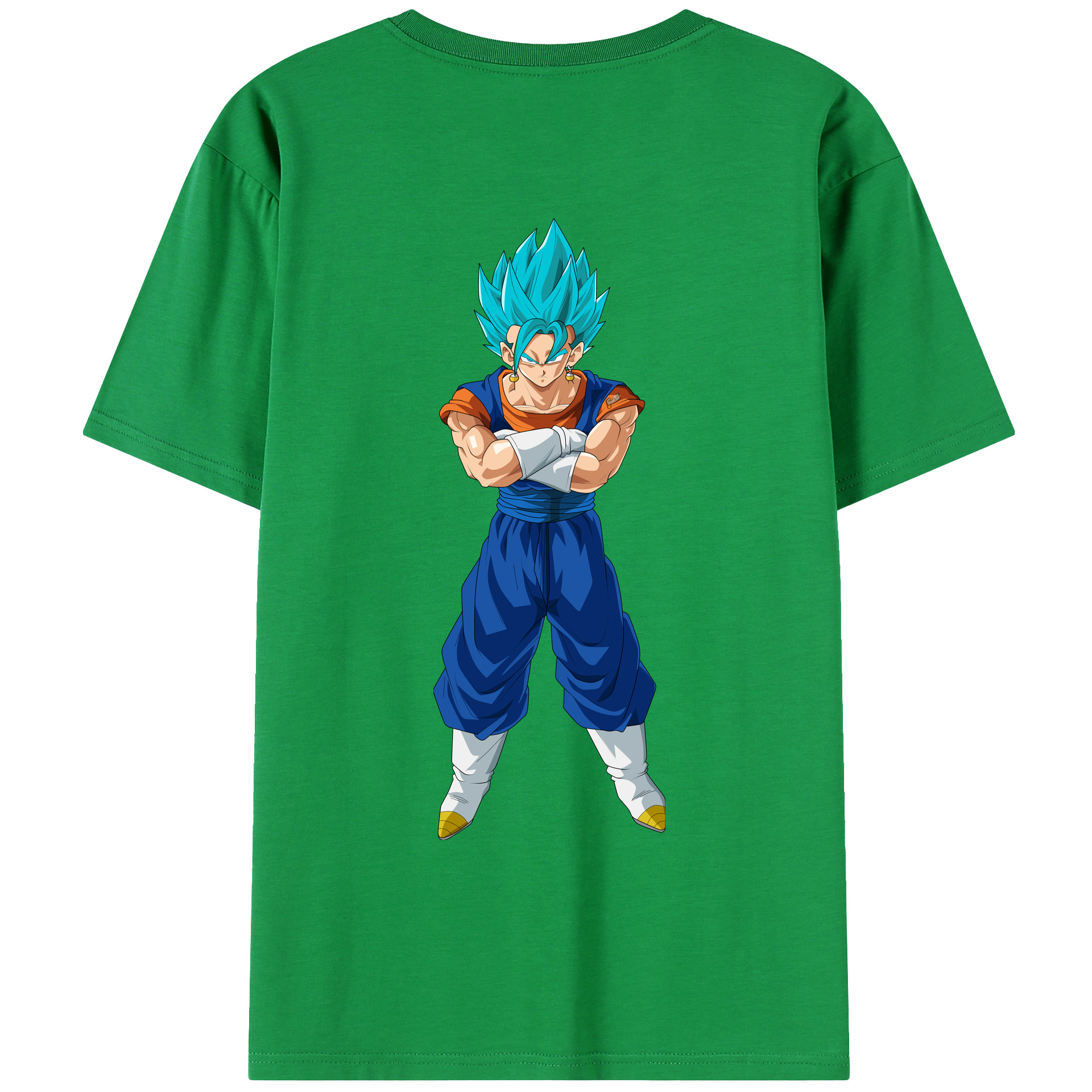 （画像用） ドラゴンボール ベジット DRAGON BALL Vegetto 綿100％ メンズ半袖Tシャツ（バックプリント） 通気性
