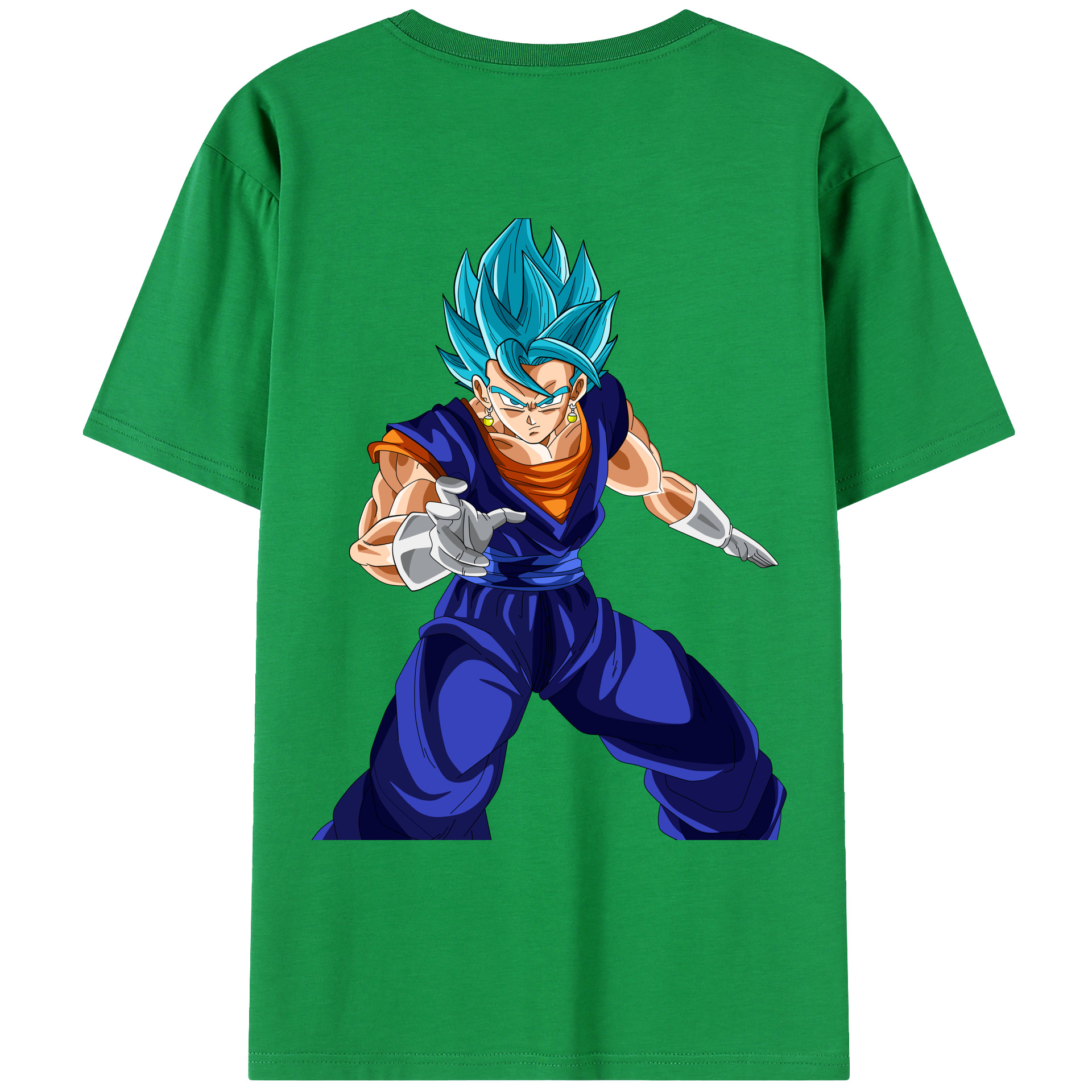 （画像用） ドラゴンボール ベジット DRAGON BALL Vegetto 綿100％ メンズ半袖Tシャツ（バックプリント） 通気性