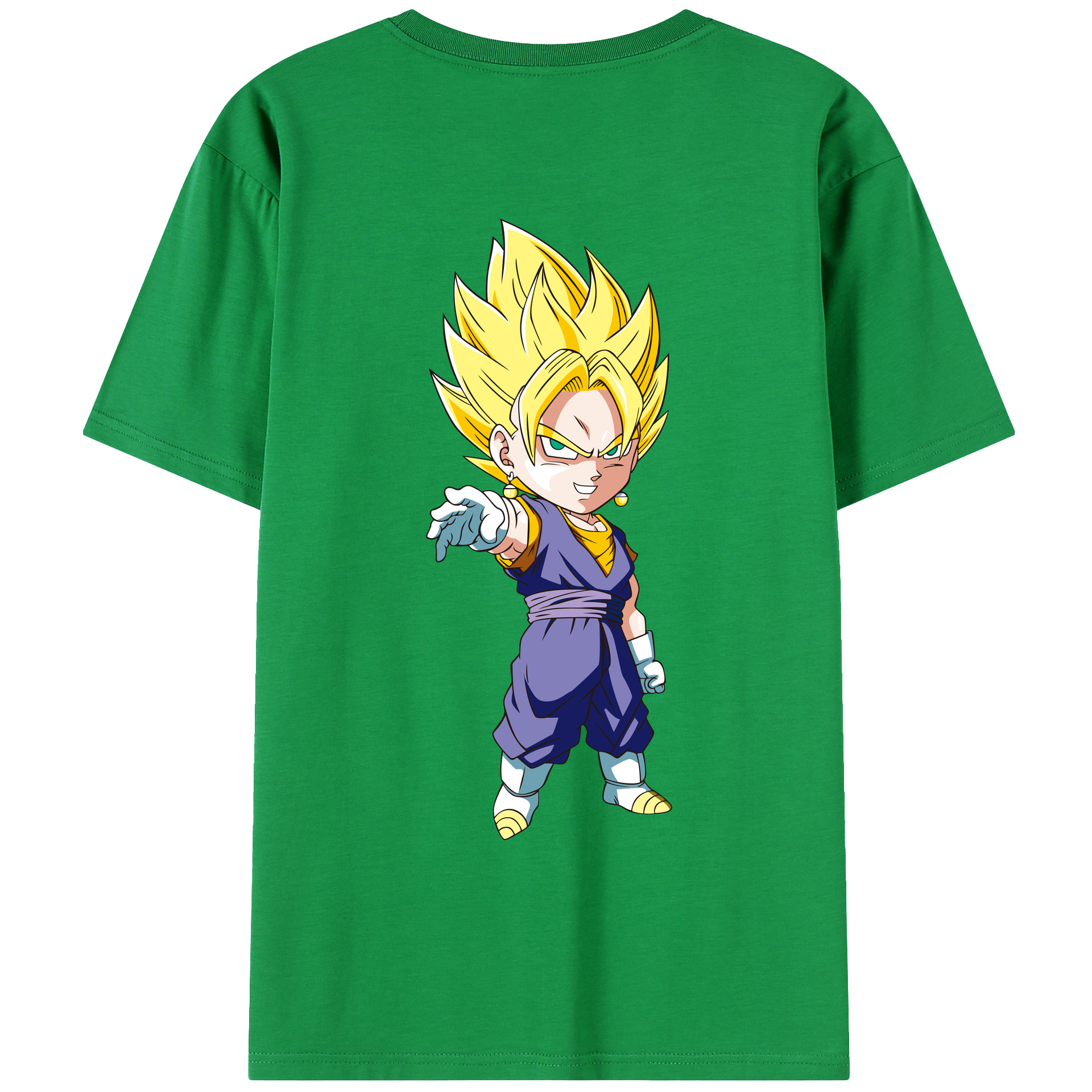 （画像用） ドラゴンボール ベジット DRAGON BALL Vegetto 綿100％ メンズ半袖Tシャツ（バックプリント） 通気性