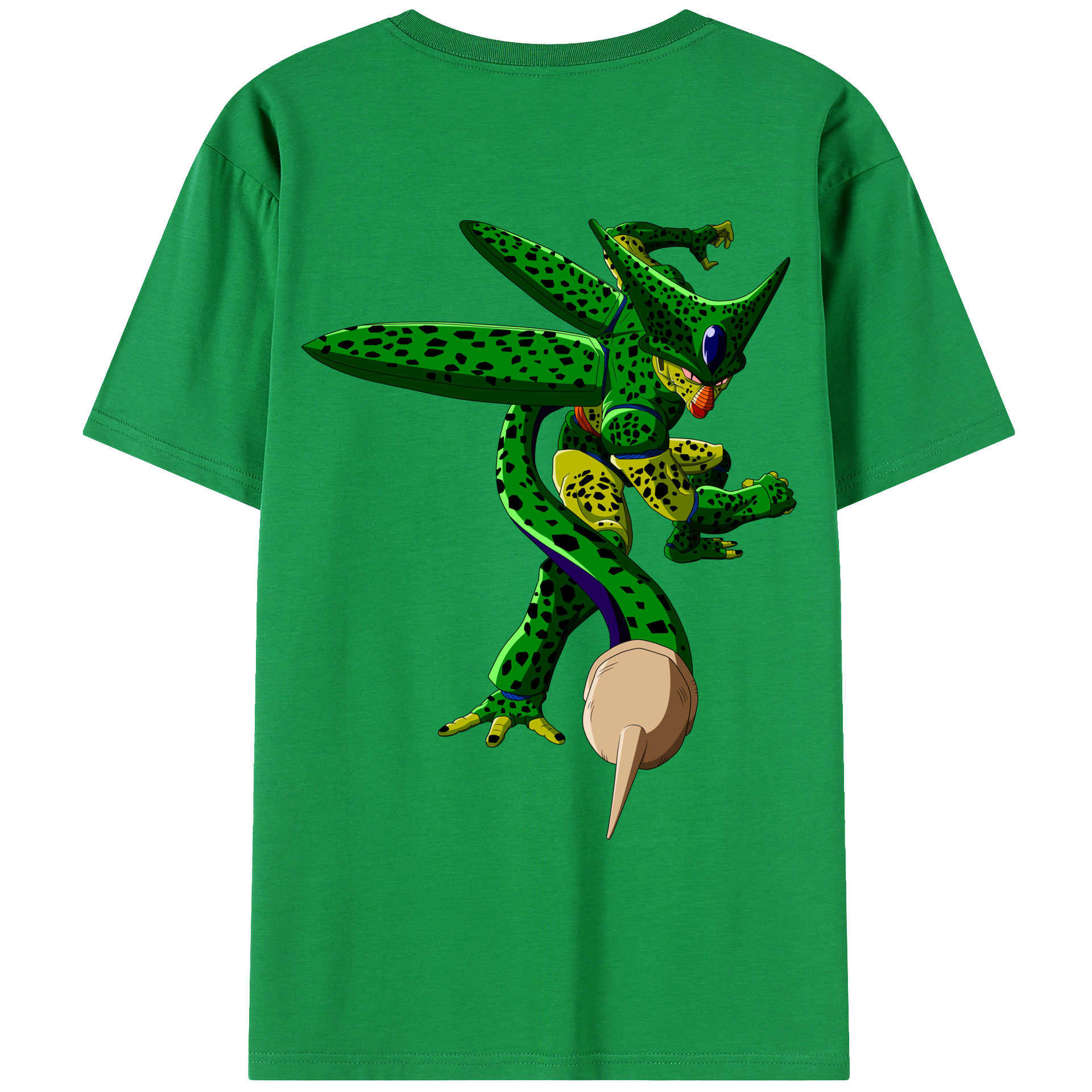 （画像用） ドラゴンボール セル DRAGON BALL Cell 綿100％ メンズ半袖Tシャツ（バックプリント） 通気性