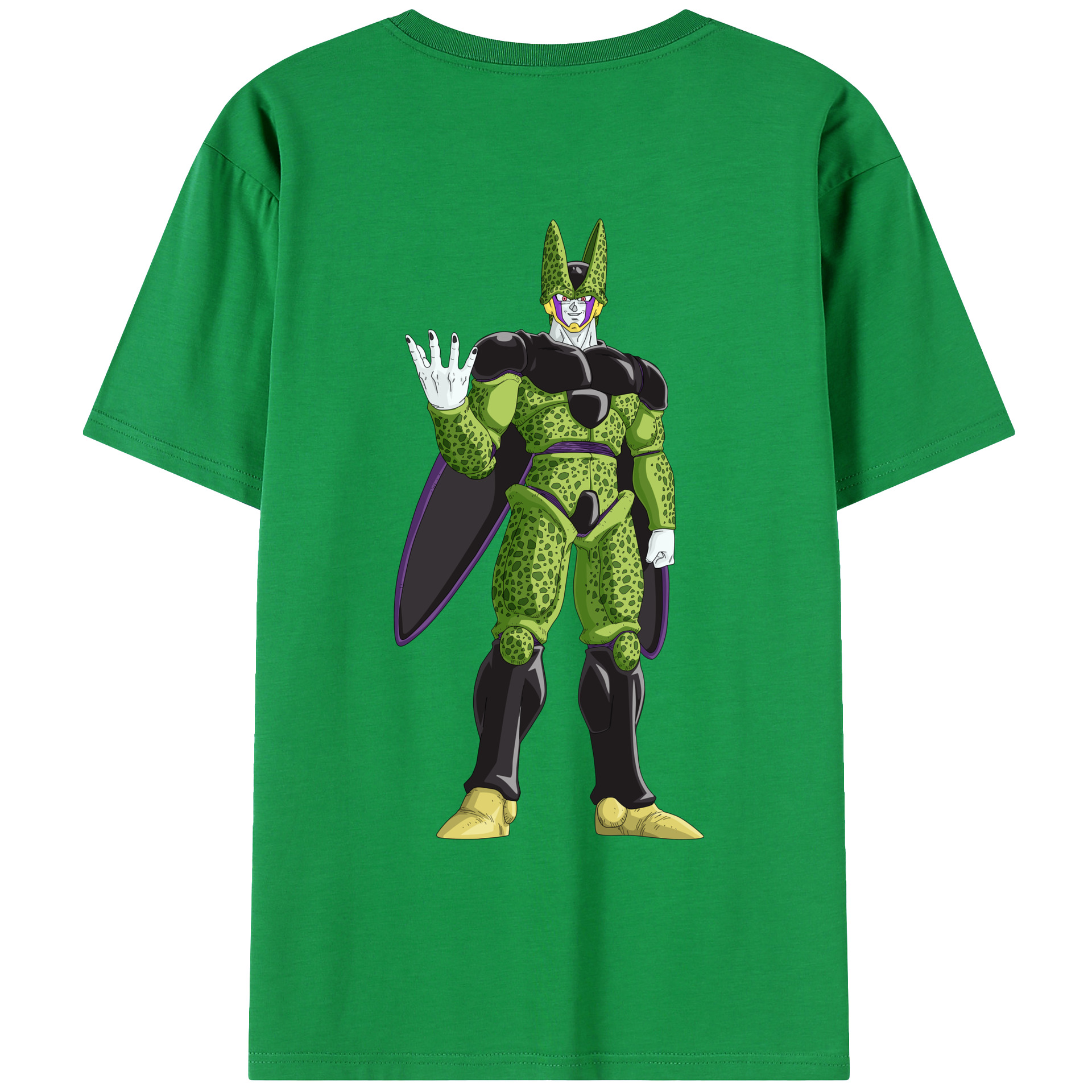 （画像用） ドラゴンボール セル DRAGON BALL Cell 綿100％ メンズ半袖Tシャツ（バックプリント） 通気性