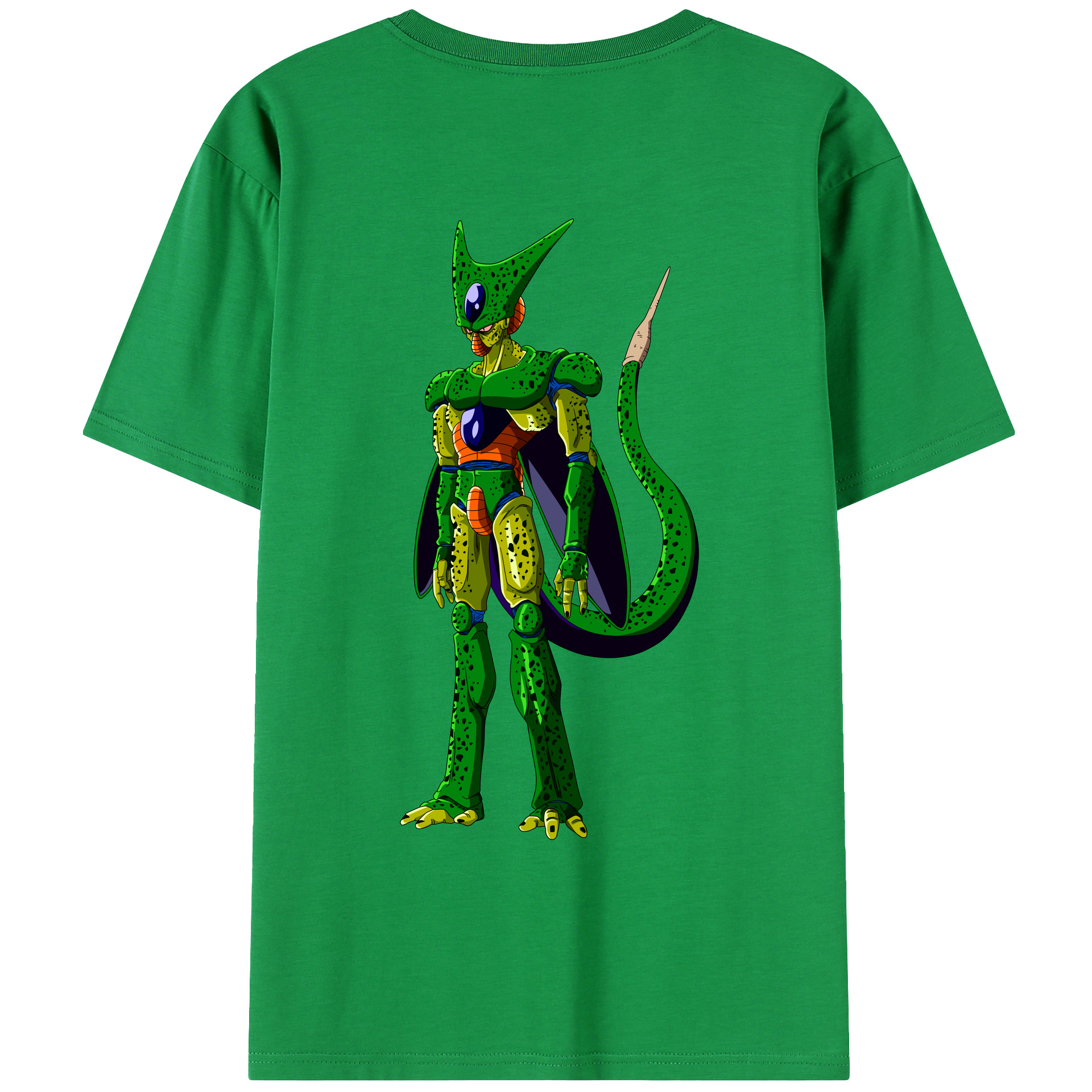 （画像用） ドラゴンボール セル DRAGON BALL Cell 綿100％ メンズ半袖Tシャツ（バックプリント） 通気性