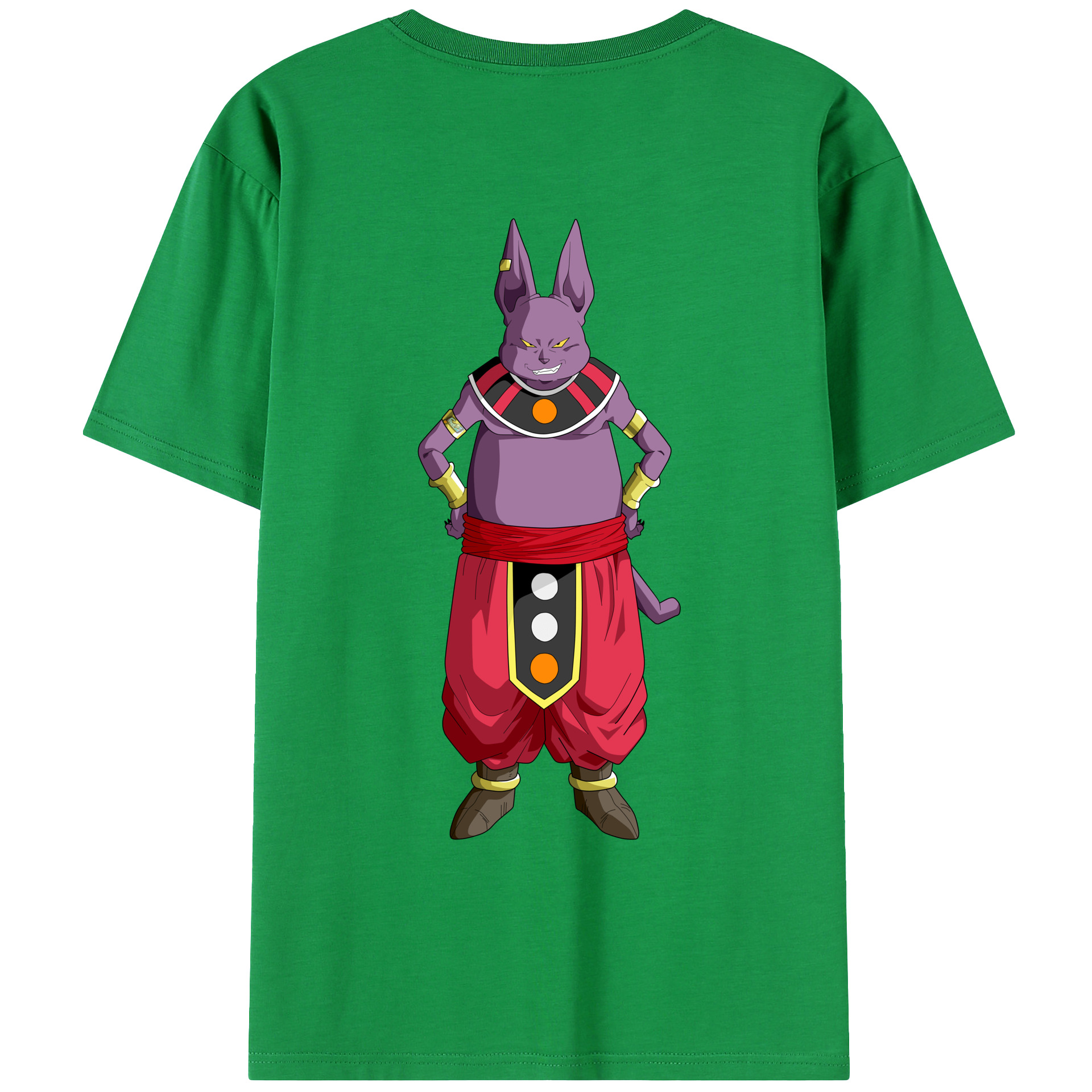 （画像用） ドラゴンボール シャンパ DRAGON BALL Champa 綿100％ メンズ半袖Tシャツ（バックプリント） 通気性