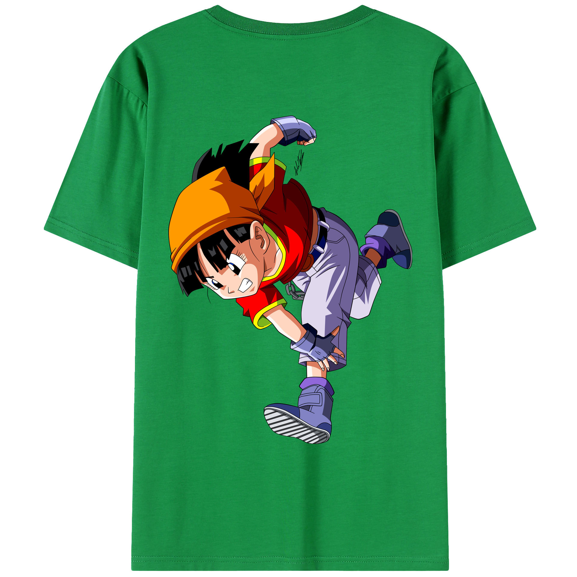 （画像用） ドラゴンボール パン DRAGON BALL Pan 綿100％ メンズ半袖Tシャツ（バックプリント） 通気性