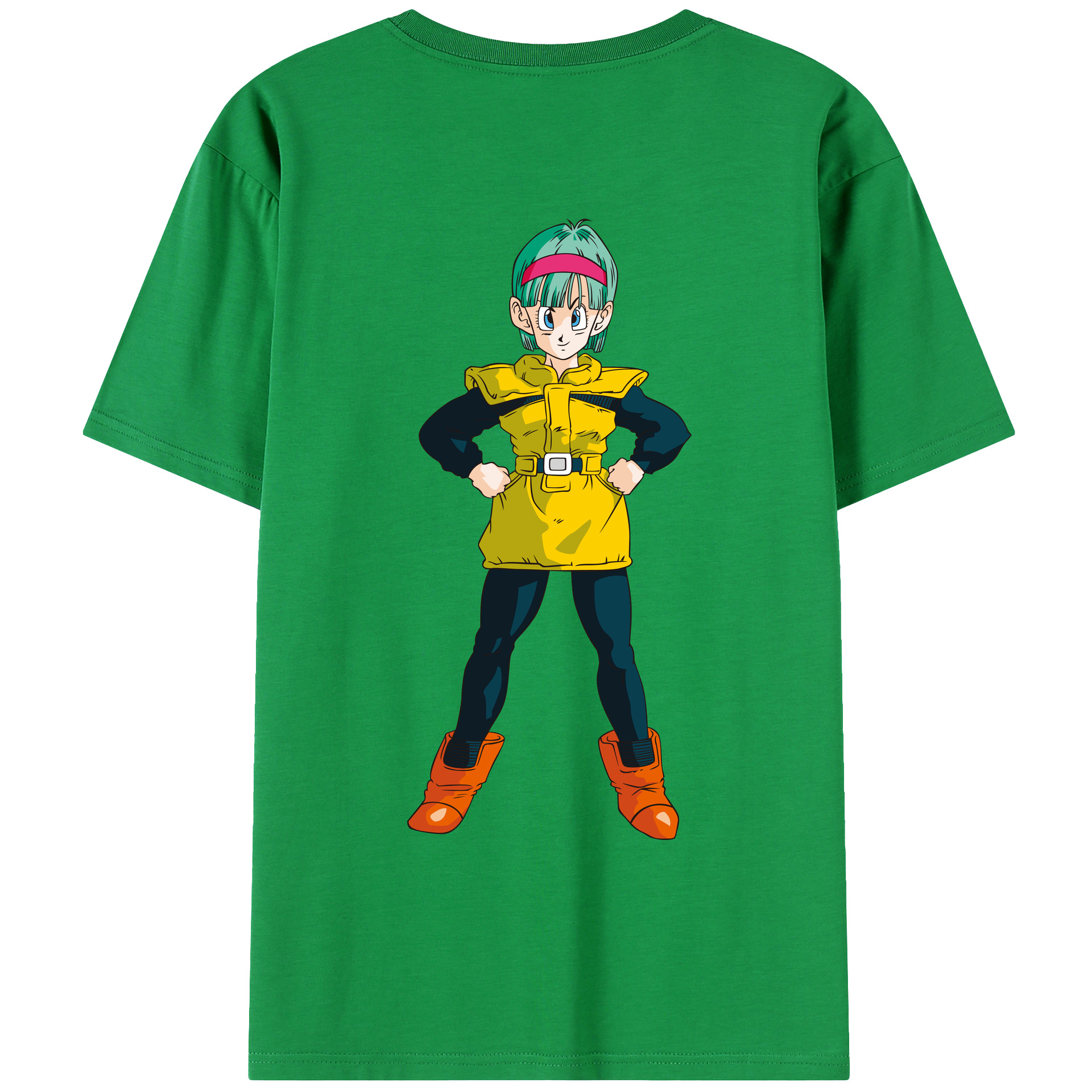 （画像用） ドラゴンボール ブルマ DRAGON BALL Bulma 綿100％ メンズ半袖Tシャツ（バックプリント） 通気性