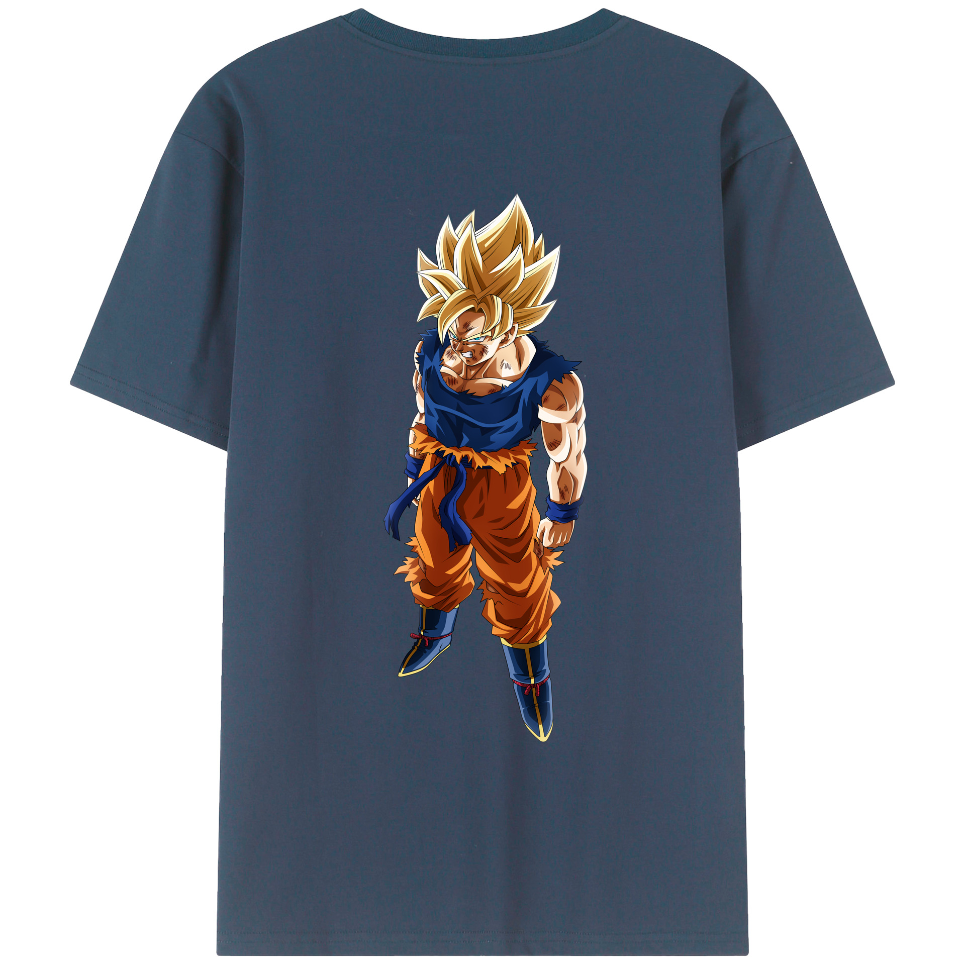 （画像用） ドラゴンボール 孫悟空（そん ごくう）Son Goku カカロット DRAGON BALL Kakarotto 綿100％ メンズ半袖Tシャツ（バックプリント） 通気性