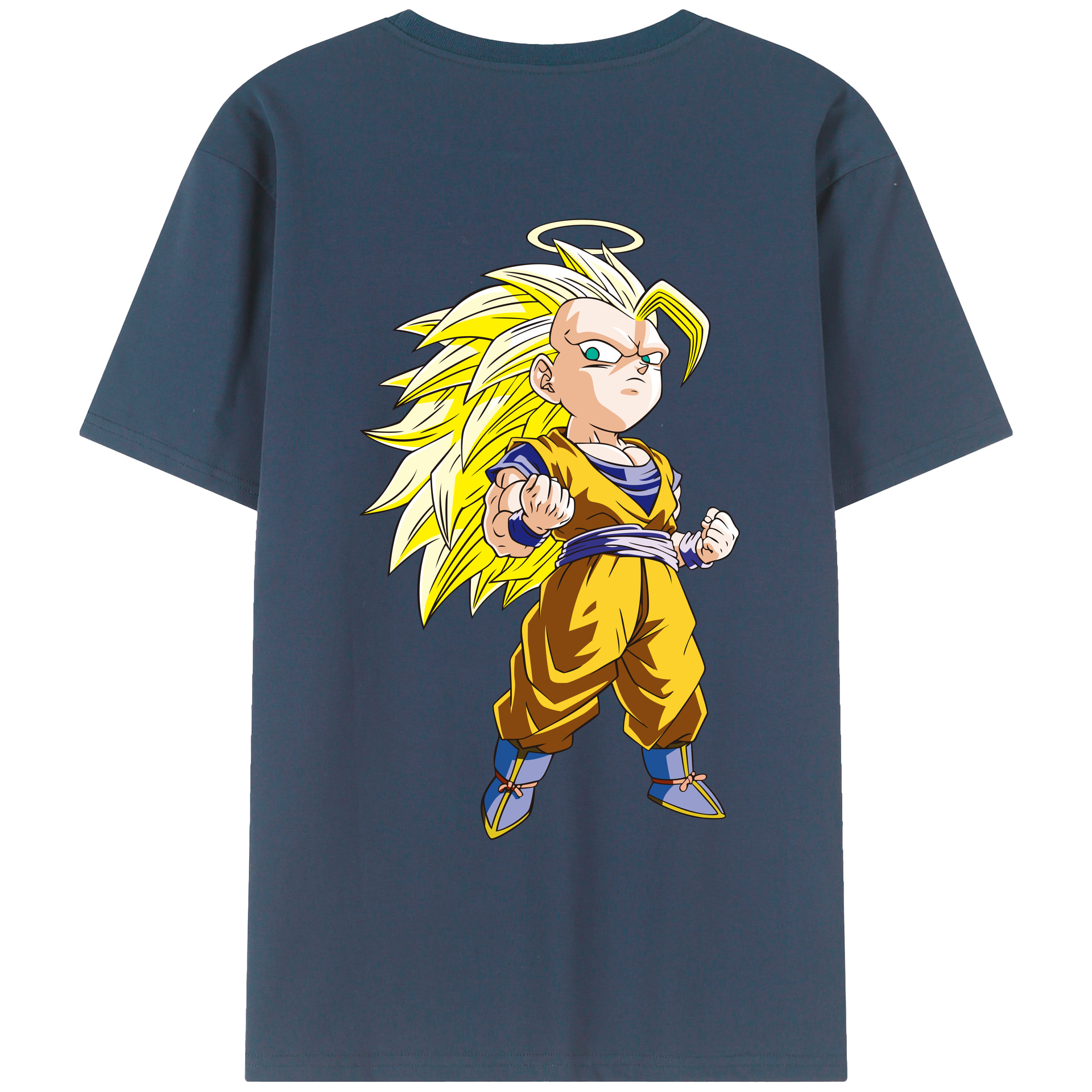 （画像用） ドラゴンボール 孫悟空（そん ごくう）Son Goku カカロット DRAGON BALL Kakarotto 綿100％ メンズ半袖Tシャツ（バックプリント） 通気性
