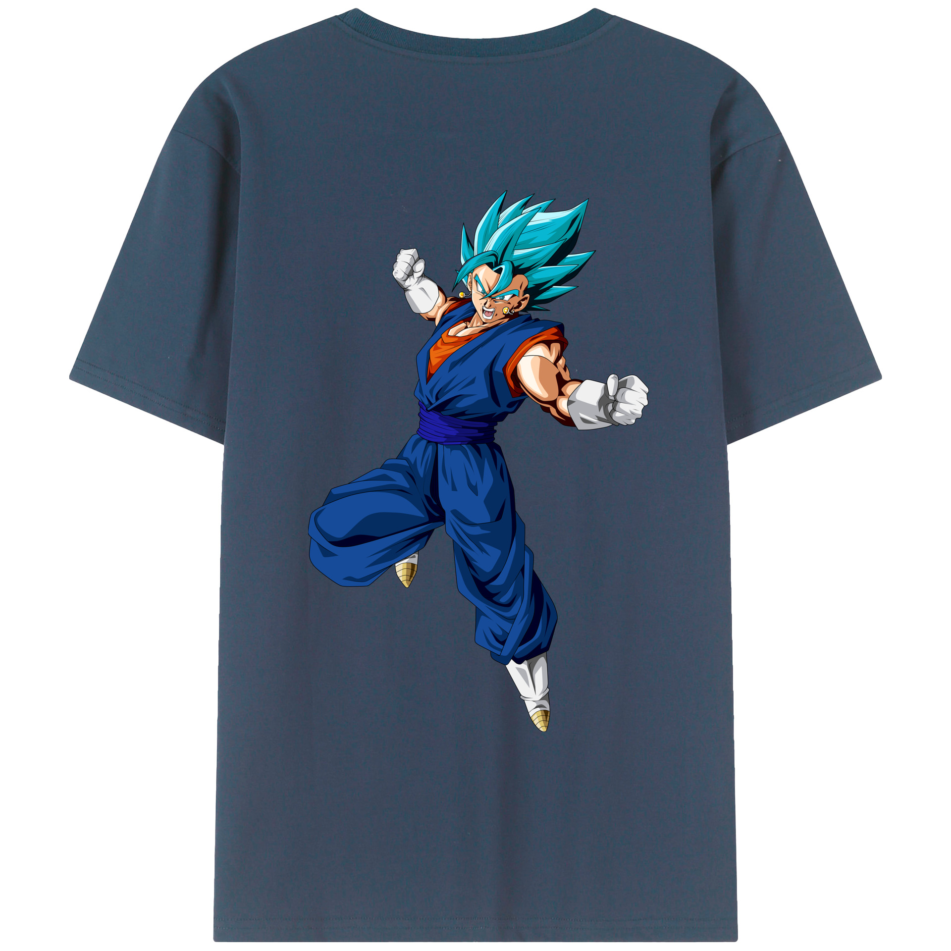（画像用） ドラゴンボール ベジット DRAGON BALL Vegetto 綿100％ メンズ半袖Tシャツ（バックプリント） 通気性