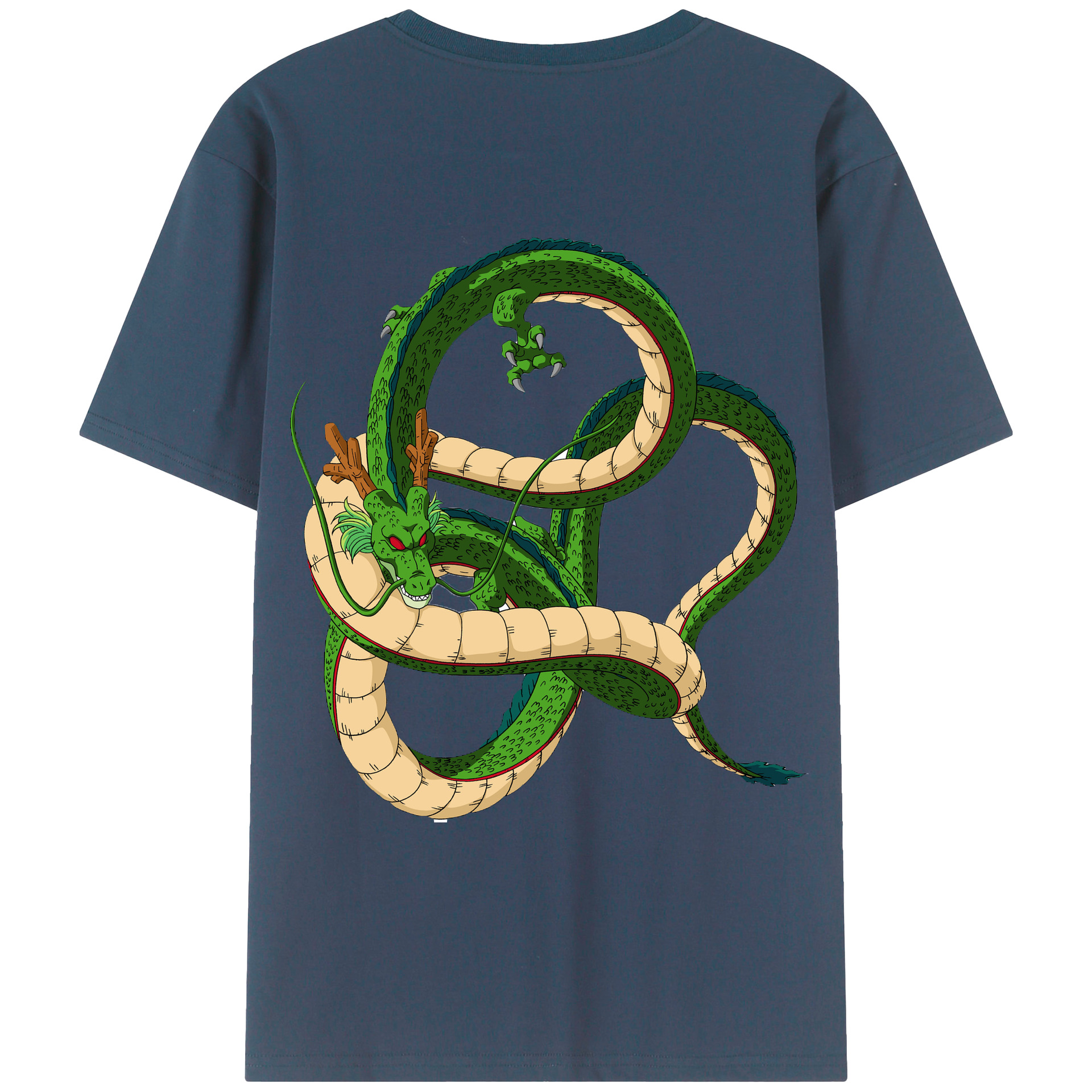 （画像用） ドラゴンボール 神龍 シェンロン DRAGON BALL Shenron 綿100％ メンズ半袖Tシャツ（バックプリント） 通気性