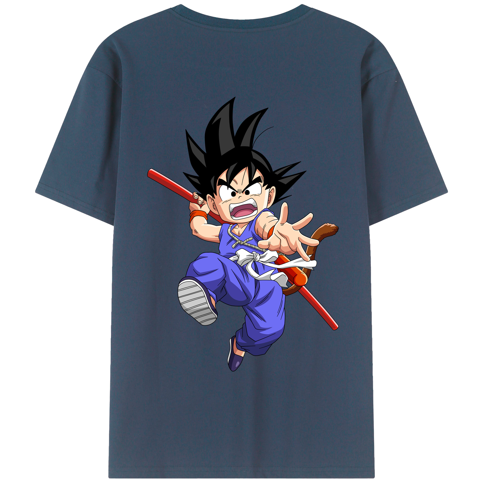 （画像用） ドラゴンボール 孫悟空（そん ごくう）Son Goku カカロット DRAGON BALL Kakarotto 綿100％ メンズ半袖Tシャツ（バックプリント） 通気性