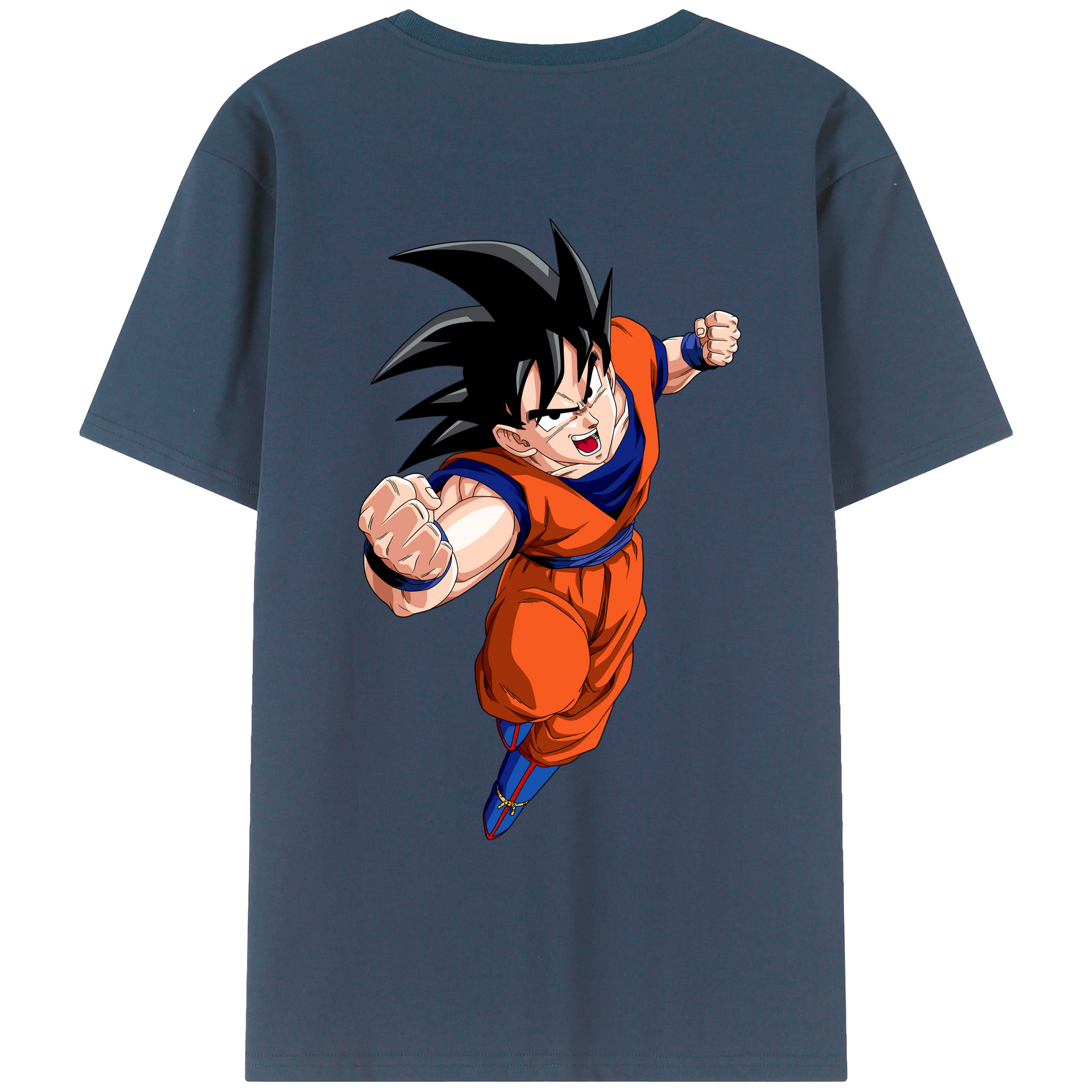 （画像用） ドラゴンボール 孫悟空（そん ごくう）Son Goku カカロット DRAGON BALL Kakarotto 綿100％ メンズ半袖Tシャツ（バックプリント） 通気性