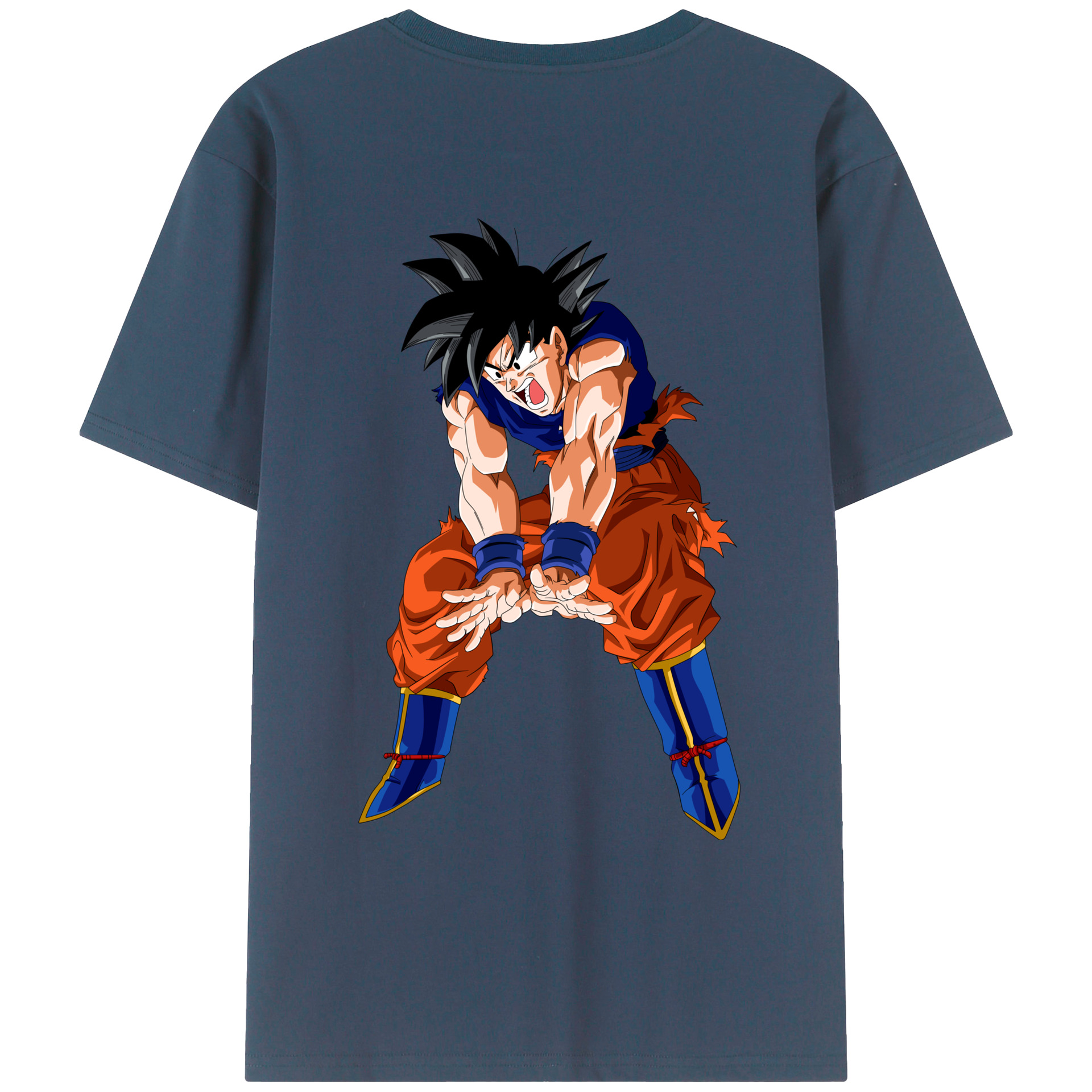 （画像用） ドラゴンボール 孫悟空（そん ごくう）Son Goku カカロット DRAGON BALL Kakarotto 綿100％ メンズ半袖Tシャツ（バックプリント） 通気性