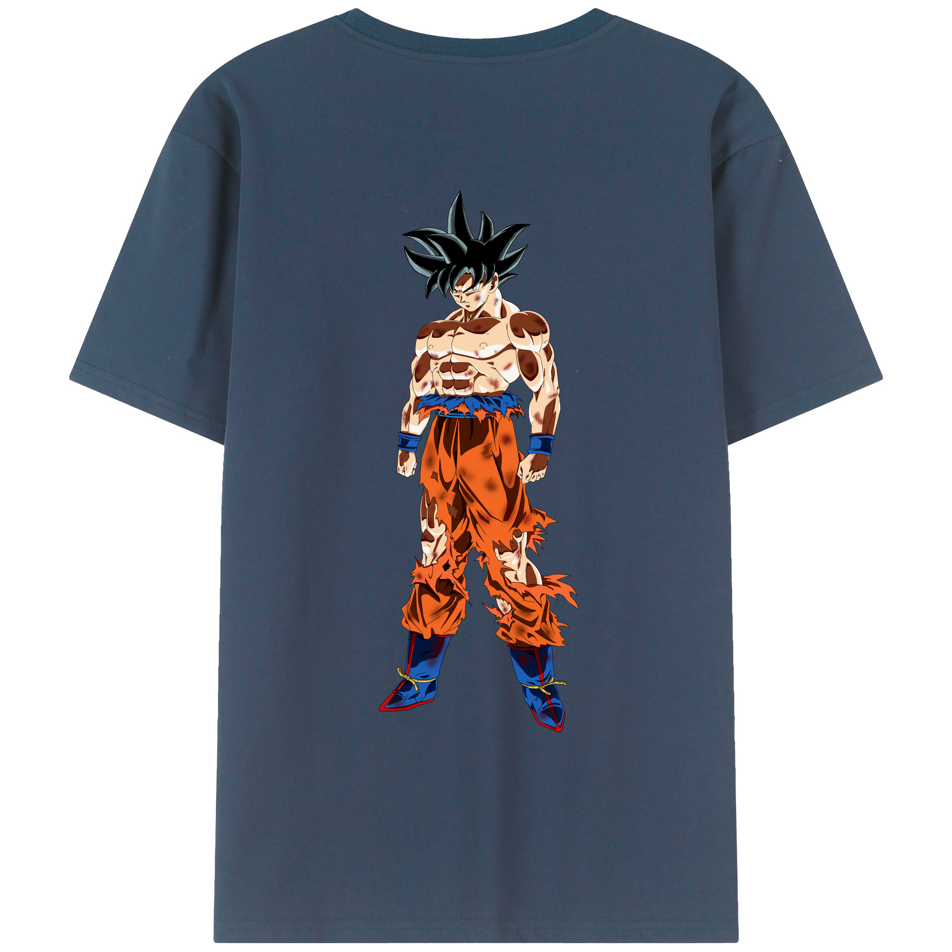 （画像用） ドラゴンボール 孫悟空（そん ごくう）Son Goku カカロット DRAGON BALL Kakarotto 綿100％ メンズ半袖Tシャツ（バックプリント） 通気性
