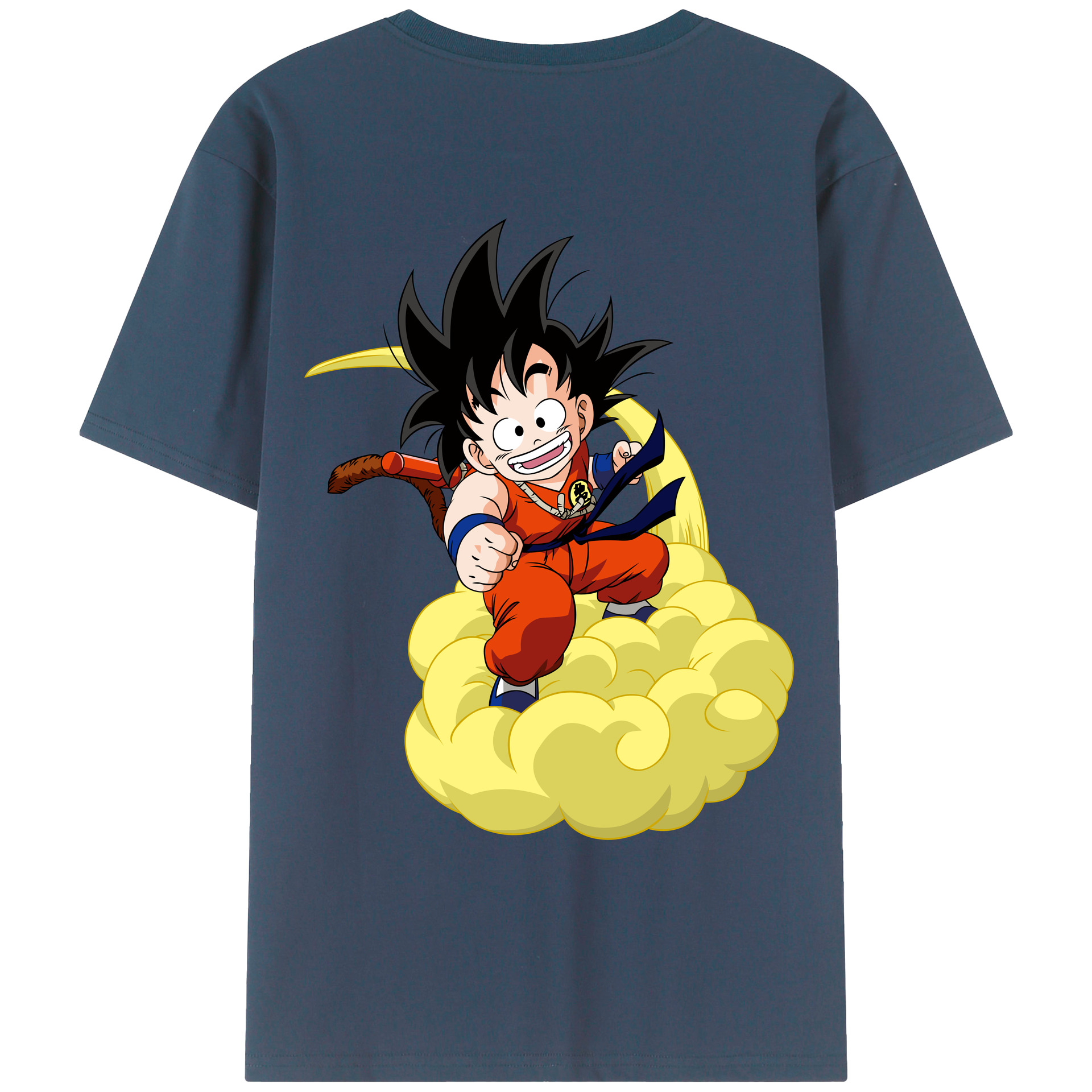 （画像用） ドラゴンボール 孫悟空（そん ごくう）Son Goku カカロット DRAGON BALL Kakarotto 綿100％ メンズ半袖Tシャツ（バックプリント） 通気性