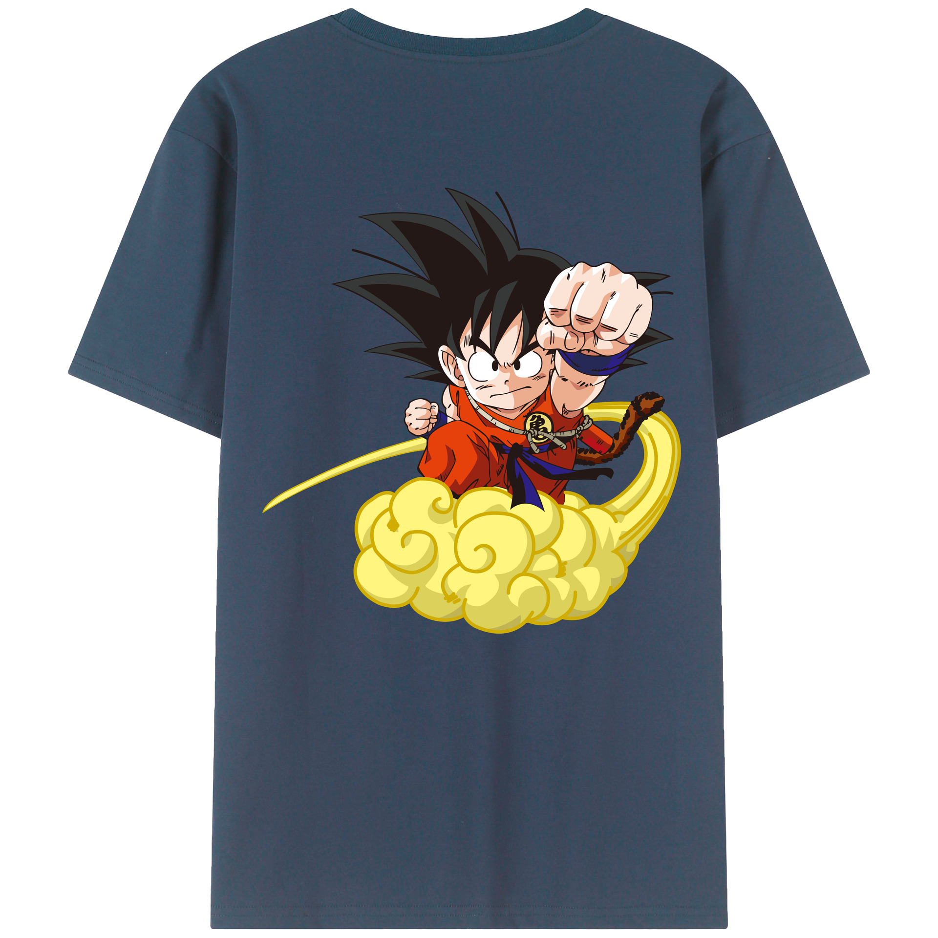 （画像用） ドラゴンボール 孫悟空（そん ごくう）Son Goku カカロット DRAGON BALL Kakarotto 綿100％ メンズ半袖Tシャツ（バックプリント） 通気性