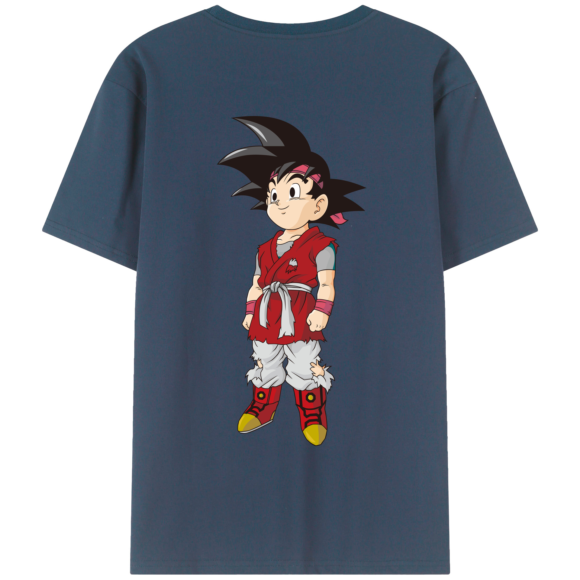 （画像用） ドラゴンボール 孫悟空（そん ごくう）Son Goku カカロット DRAGON BALL Kakarotto 綿100％ メンズ半袖Tシャツ（バックプリント） 通気性