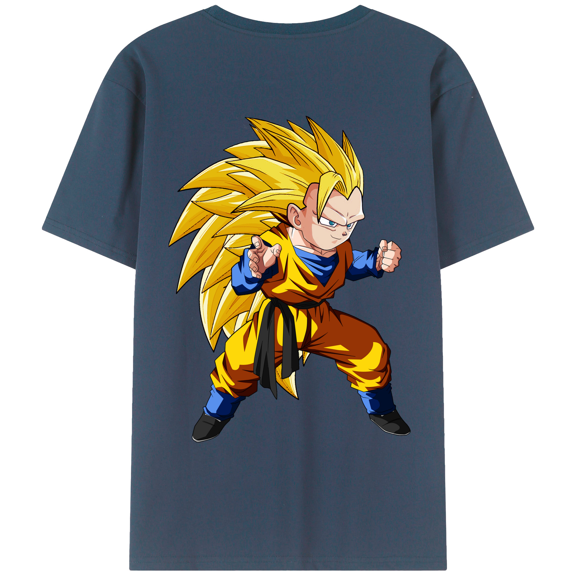 （画像用） ドラゴンボール ベジータ四世（Bejīta Yonsei）DRAGON BALL Vegeta IV 綿100％ メンズ半袖Tシャツ（バックプリント） 通気性