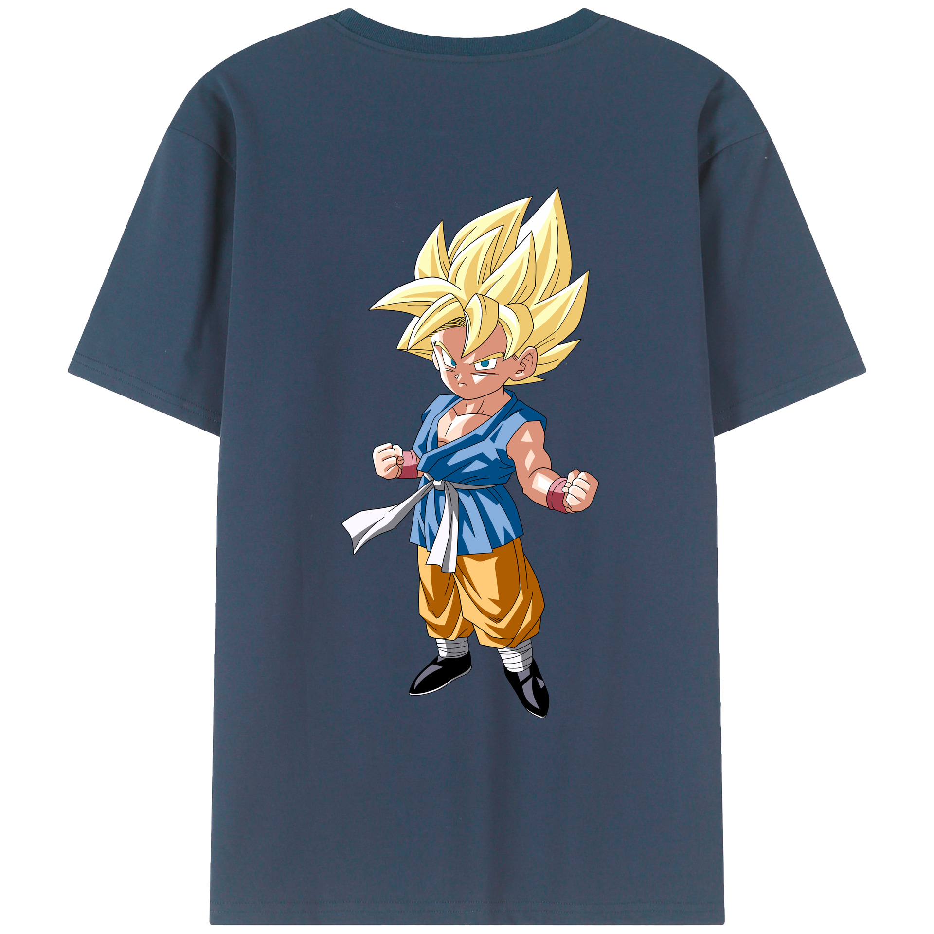 （画像用） ドラゴンボール 孫 悟飯（そんごはん）DRAGON BALL Son Gohan 綿100％ メンズ半袖Tシャツ（バックプリント） 通気性