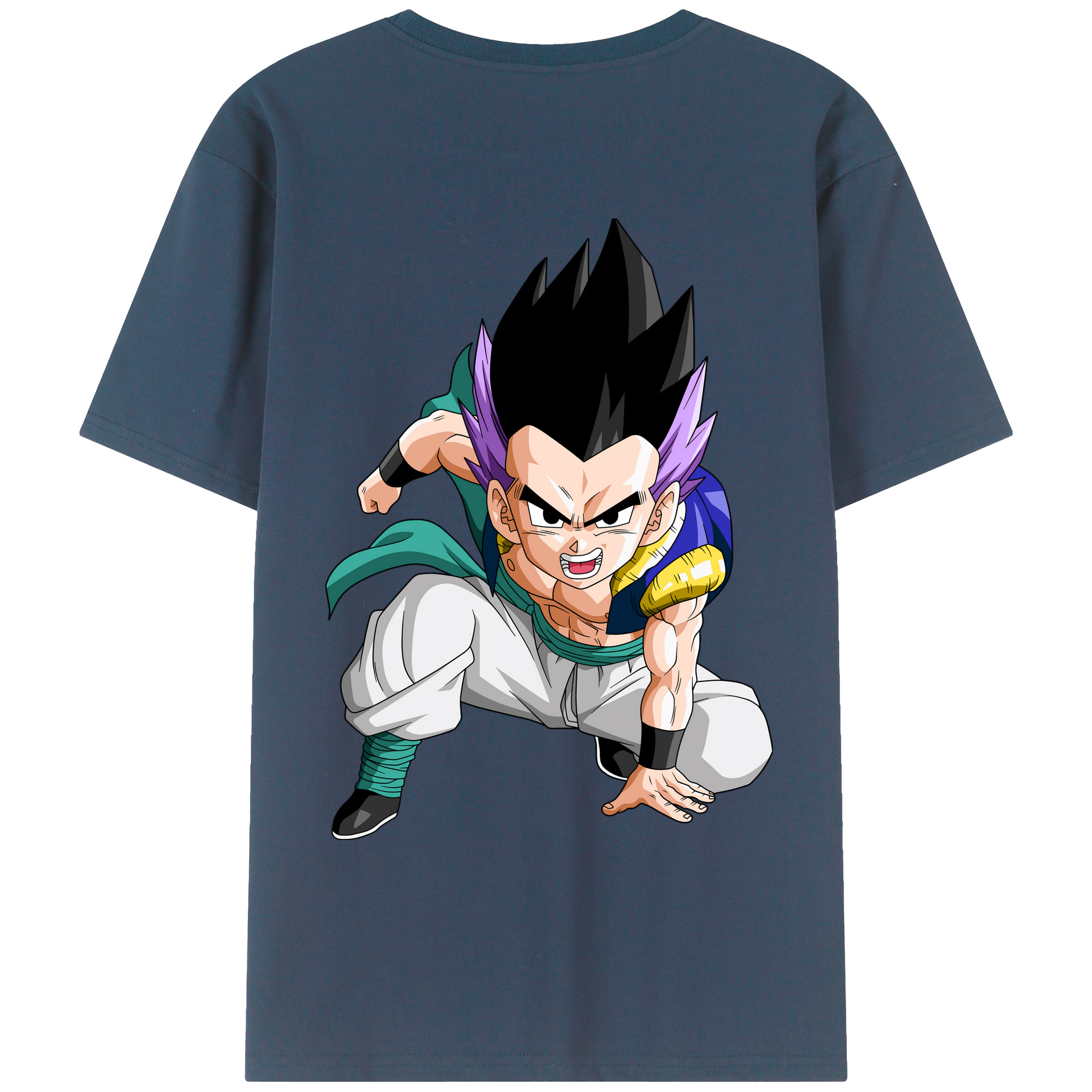 （画像用） ドラゴンボール 孫 悟飯（そんごはん）DRAGON BALL Son Gohan 綿100％ メンズ半袖Tシャツ（バックプリント） 通気性