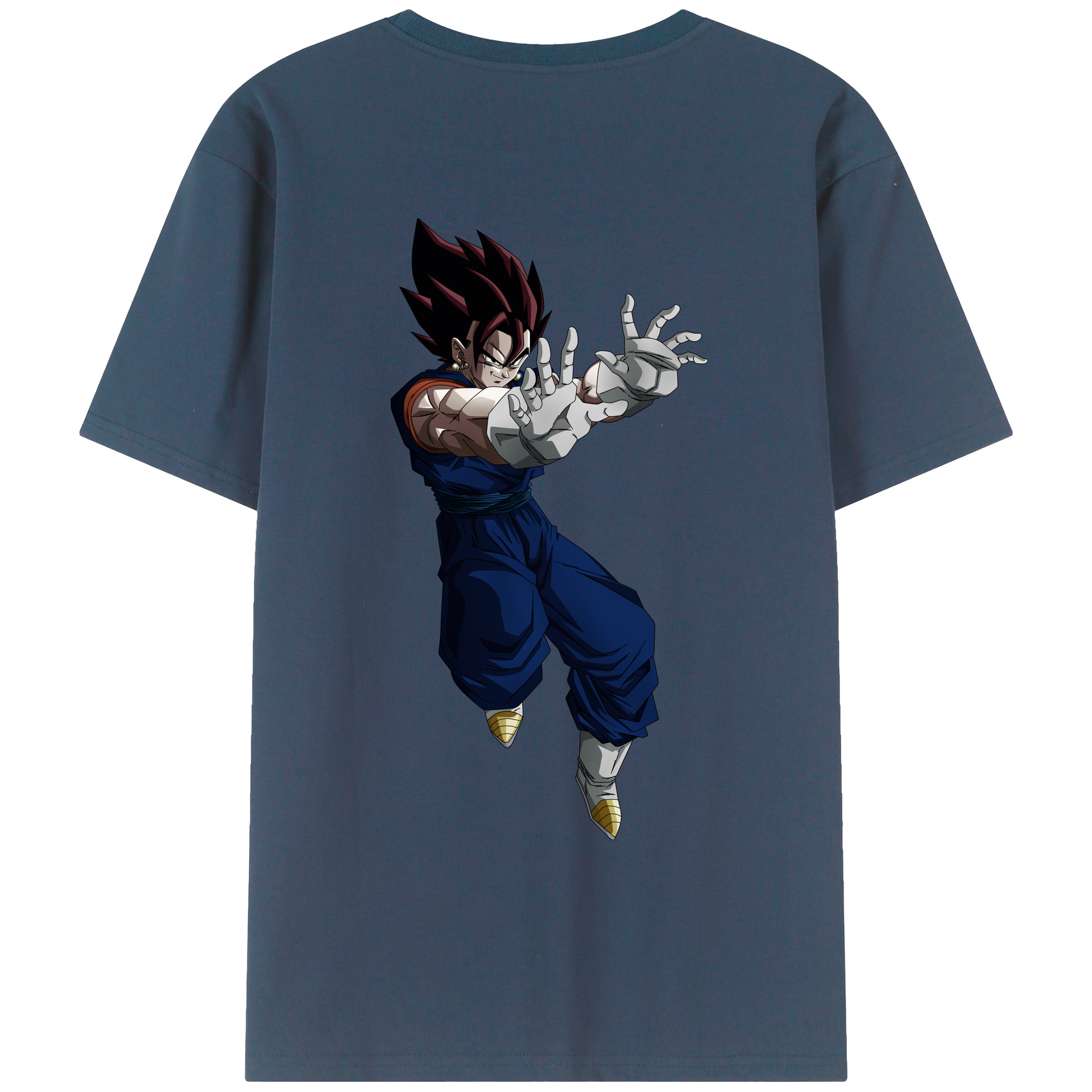 （画像用） ドラゴンボール ベジット DRAGON BALL Vegetto 綿100％ メンズ半袖Tシャツ（バックプリント） 通気性