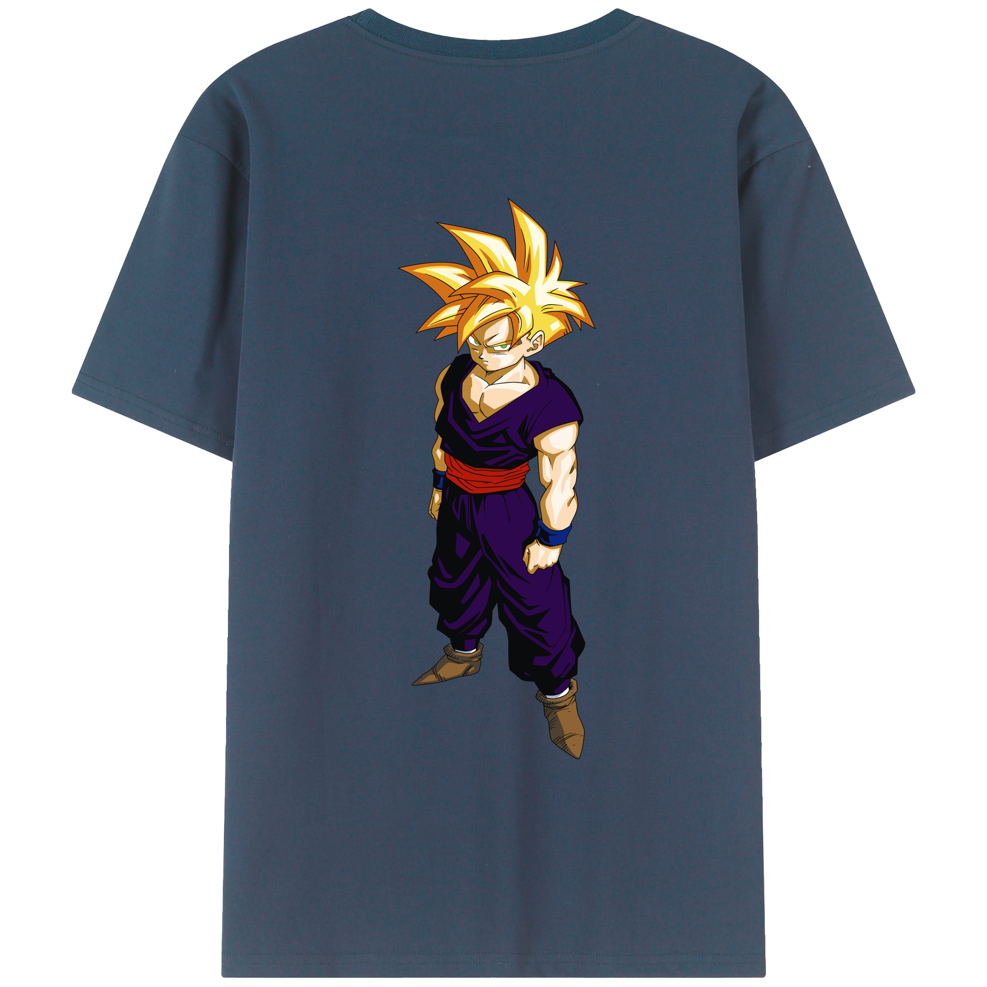（画像用） ドラゴンボール ベジット DRAGON BALL Vegetto 綿100％ メンズ半袖Tシャツ（バックプリント） 通気性