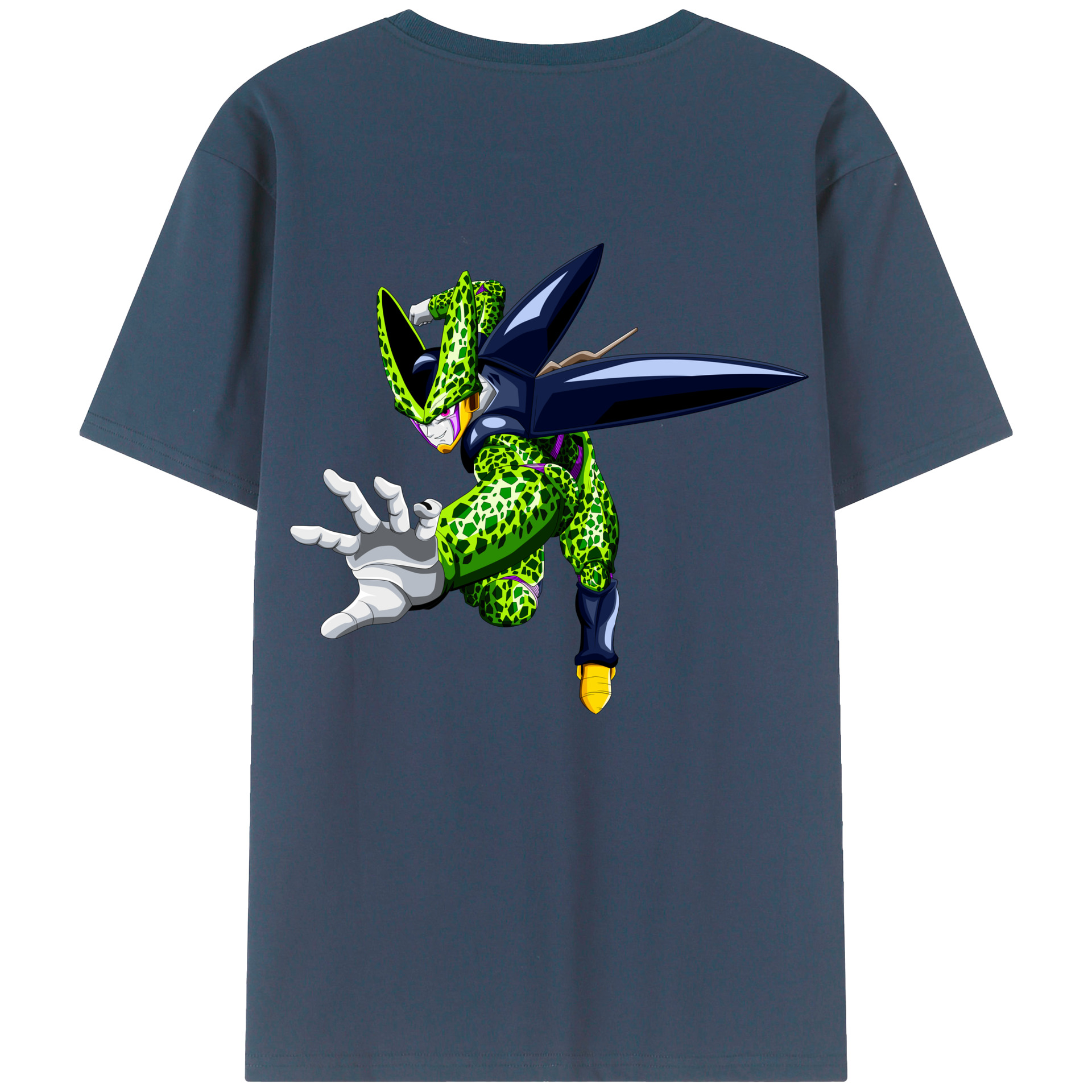 （画像用） ドラゴンボール セル DRAGON BALL Cell 綿100％ メンズ半袖Tシャツ（バックプリント） 通気性