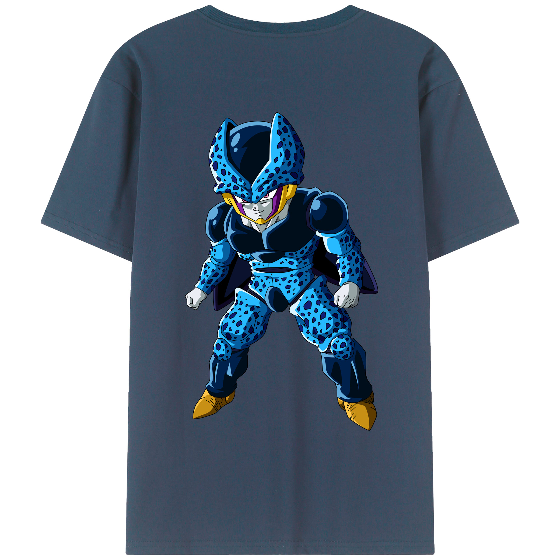 （画像用） ドラゴンボール セル DRAGON BALL Cell 綿100％ メンズ半袖Tシャツ（バックプリント） 通気性
