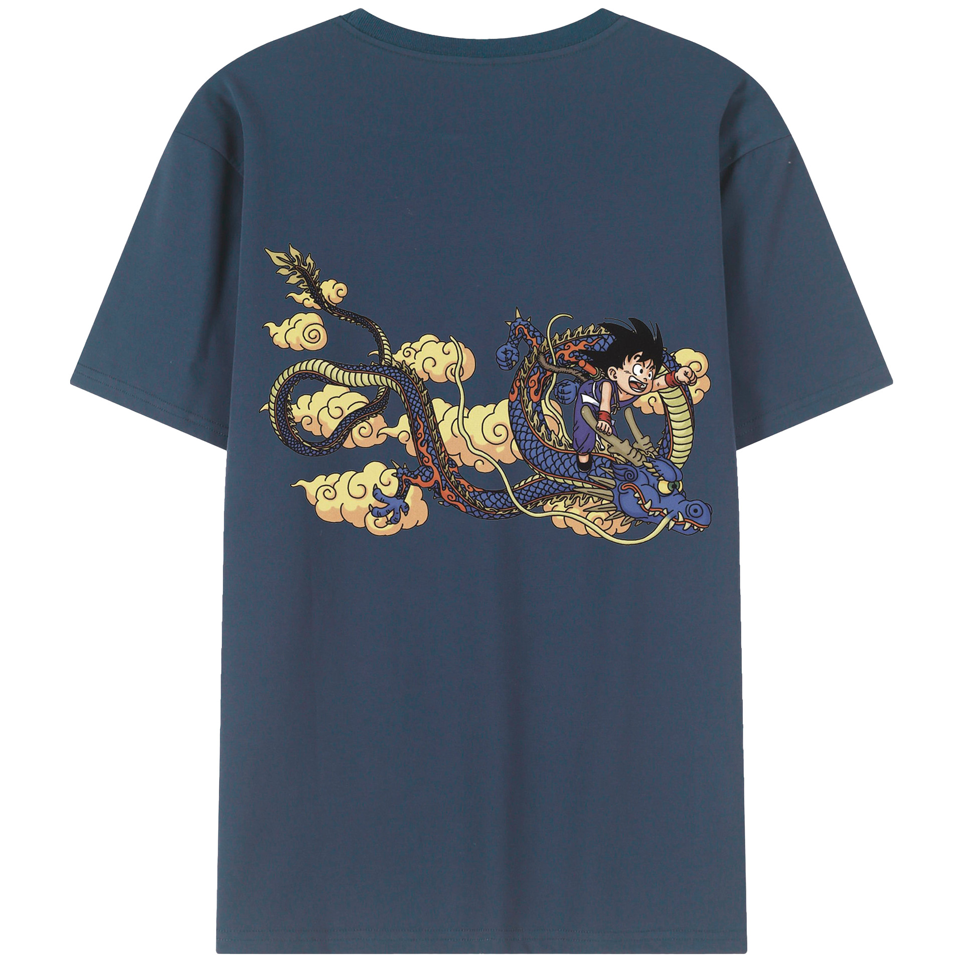 （画像用） ドラゴンボール 神龍 シェンロン DRAGON BALL Shenron 綿100％ メンズ半袖Tシャツ（バックプリント） 通気性