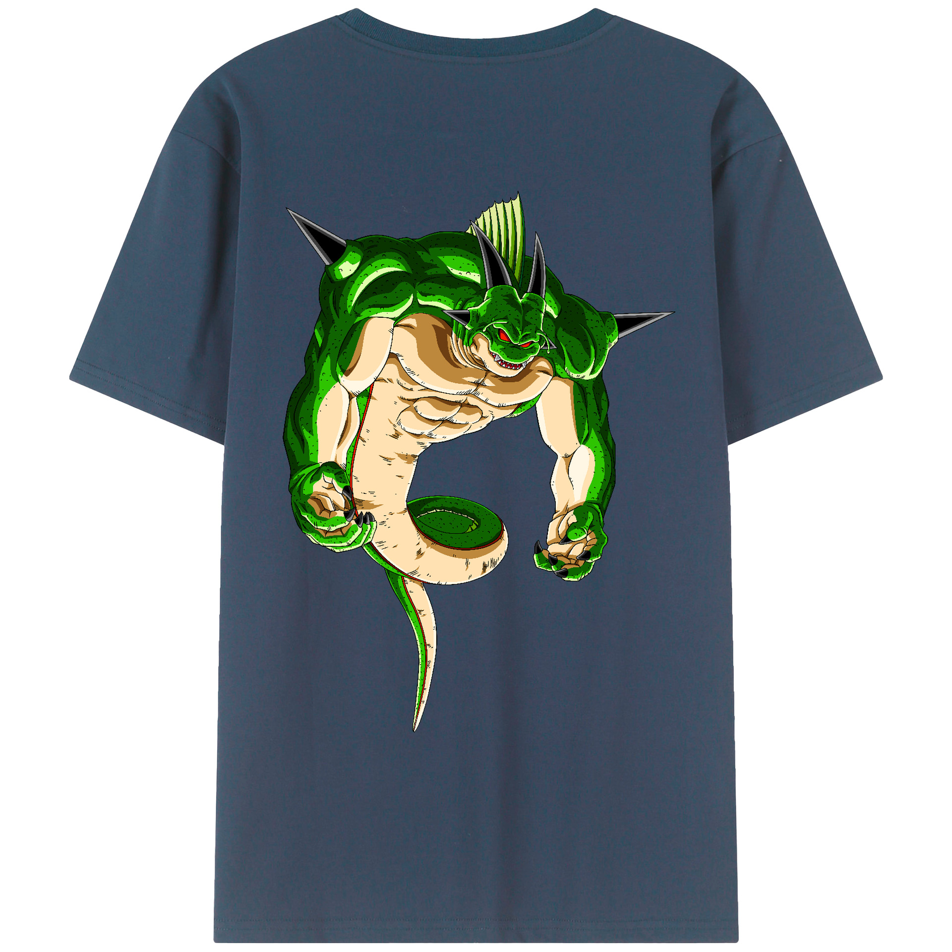（画像用） ドラゴンボール 神龍 シェンロン DRAGON BALL Shenron 綿100％ メンズ半袖Tシャツ（バックプリント） 通気性