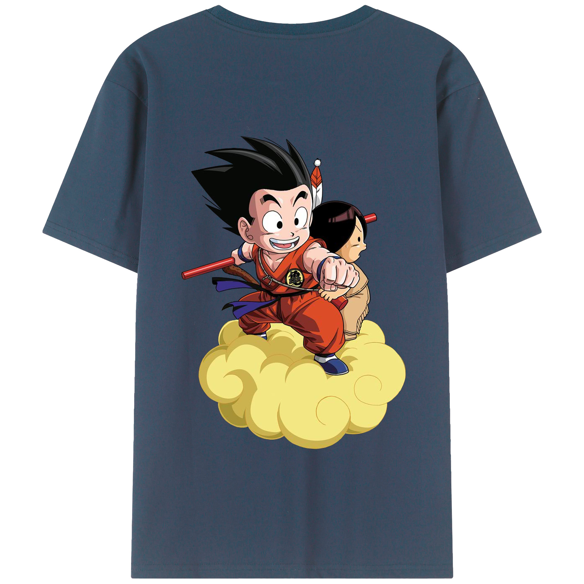 （画像用） ドラゴンボール 孫悟空（そん ごくう）Son Goku カカロット DRAGON BALL Kakarotto 綿100％ メンズ半袖Tシャツ（バックプリント） 通気性