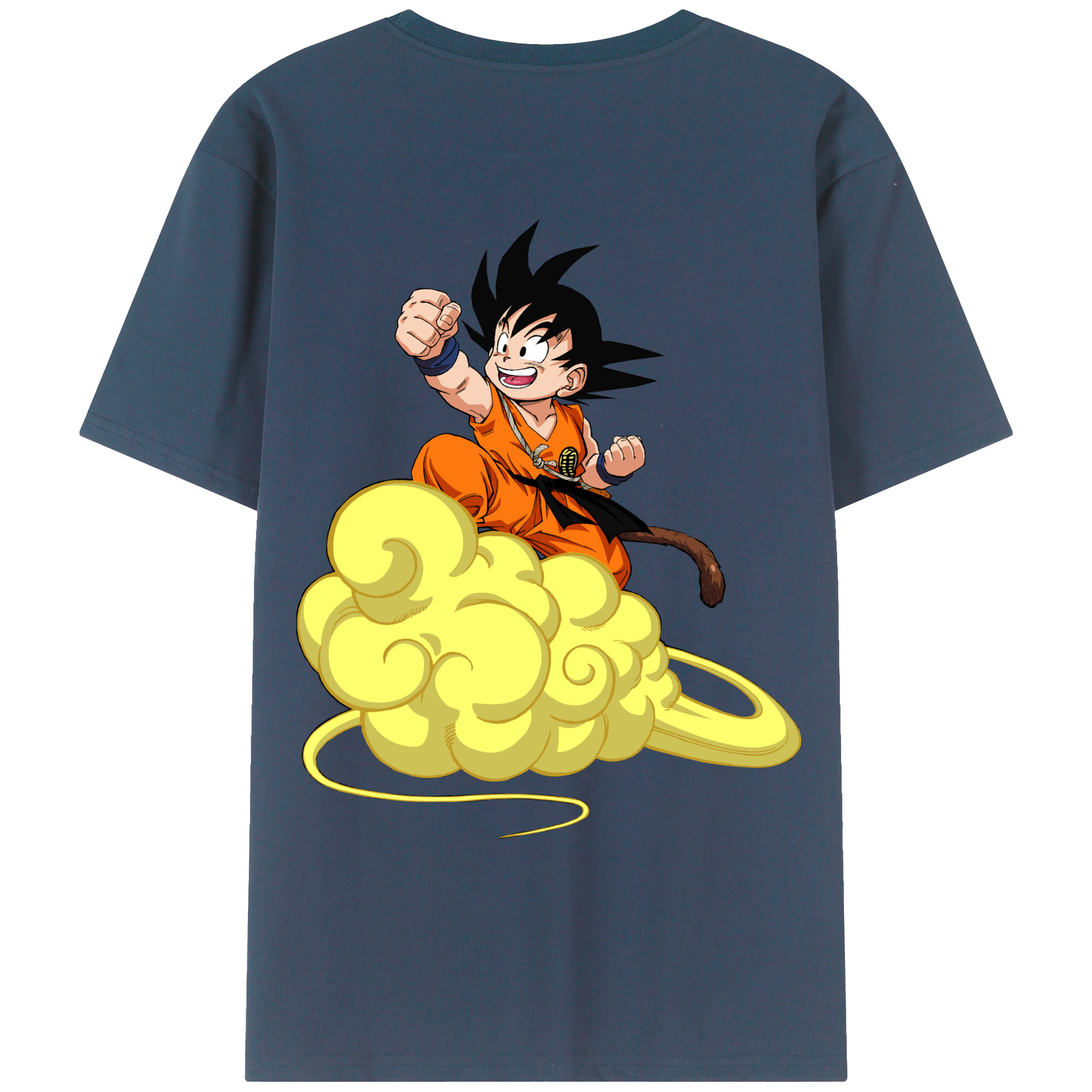 （画像用） ドラゴンボール 孫悟空（そん ごくう）Son Goku カカロット DRAGON BALL Kakarotto 綿100％ メンズ半袖Tシャツ（バックプリント） 通気性