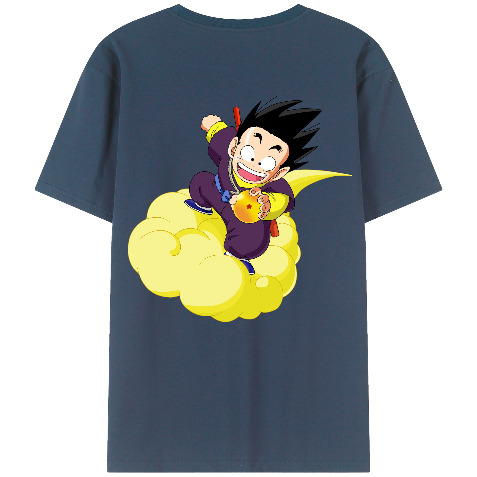 （画像用） ドラゴンボール 孫悟空（そん ごくう）Son Goku カカロット DRAGON BALL Kakarotto 綿100％ メンズ半袖Tシャツ（バックプリント） 通気性
