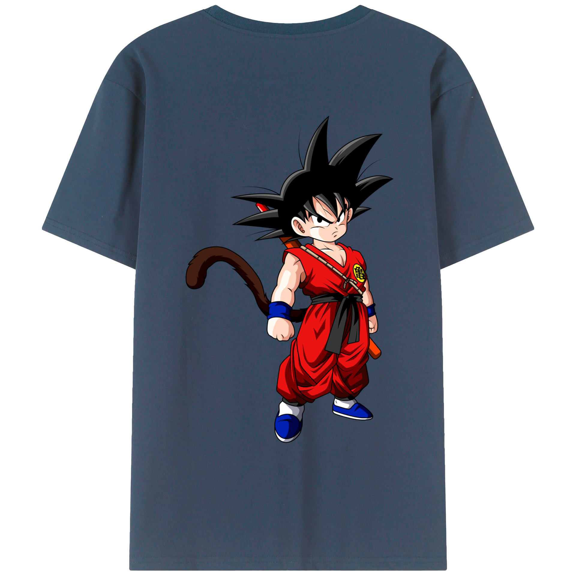 （画像用） ドラゴンボール 孫悟空（そん ごくう）Son Goku カカロット DRAGON BALL Kakarotto 綿100％ メンズ半袖Tシャツ（バックプリント） 通気性