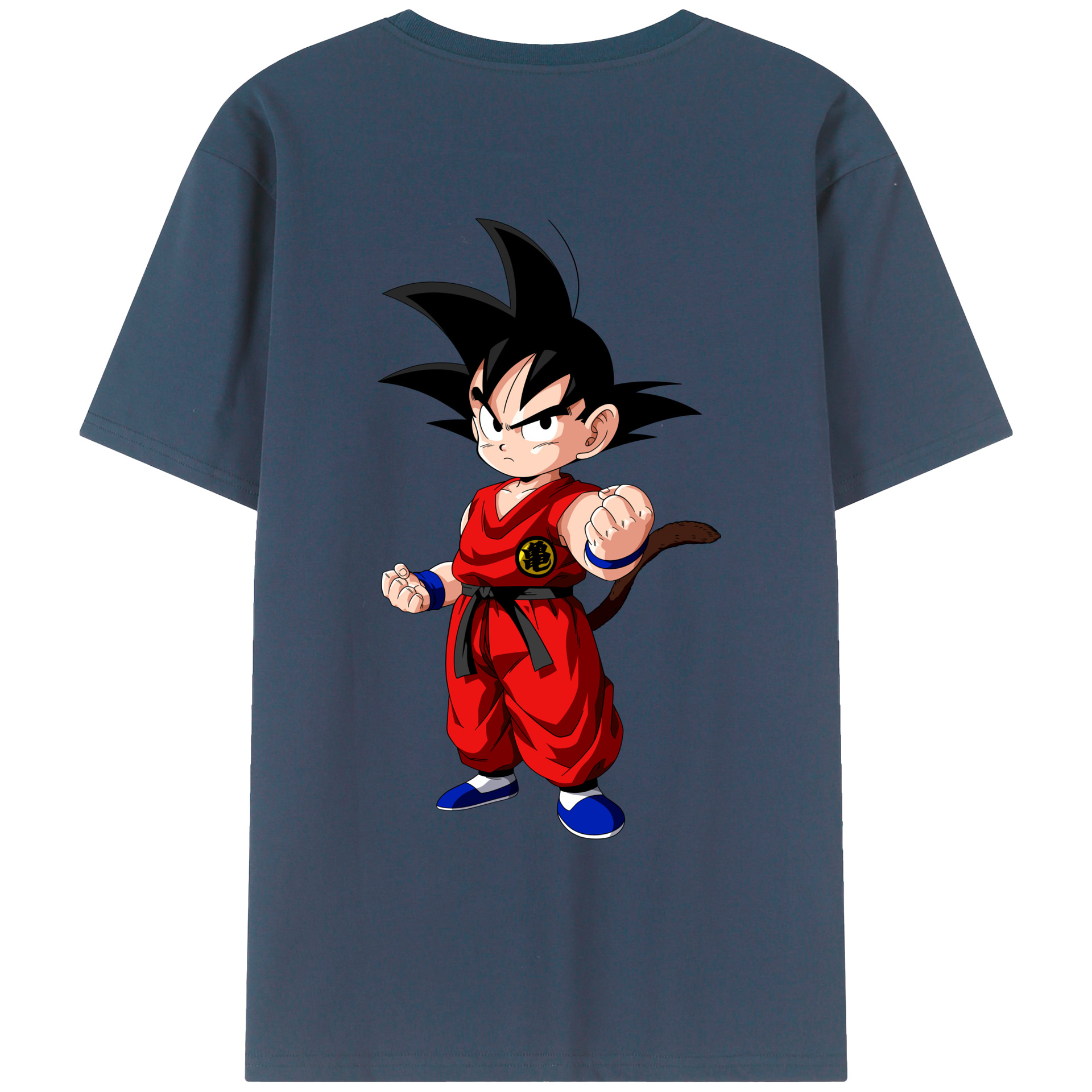 （画像用） ドラゴンボール 孫悟空（そん ごくう）Son Goku カカロット DRAGON BALL Kakarotto 綿100％ メンズ半袖Tシャツ（バックプリント） 通気性