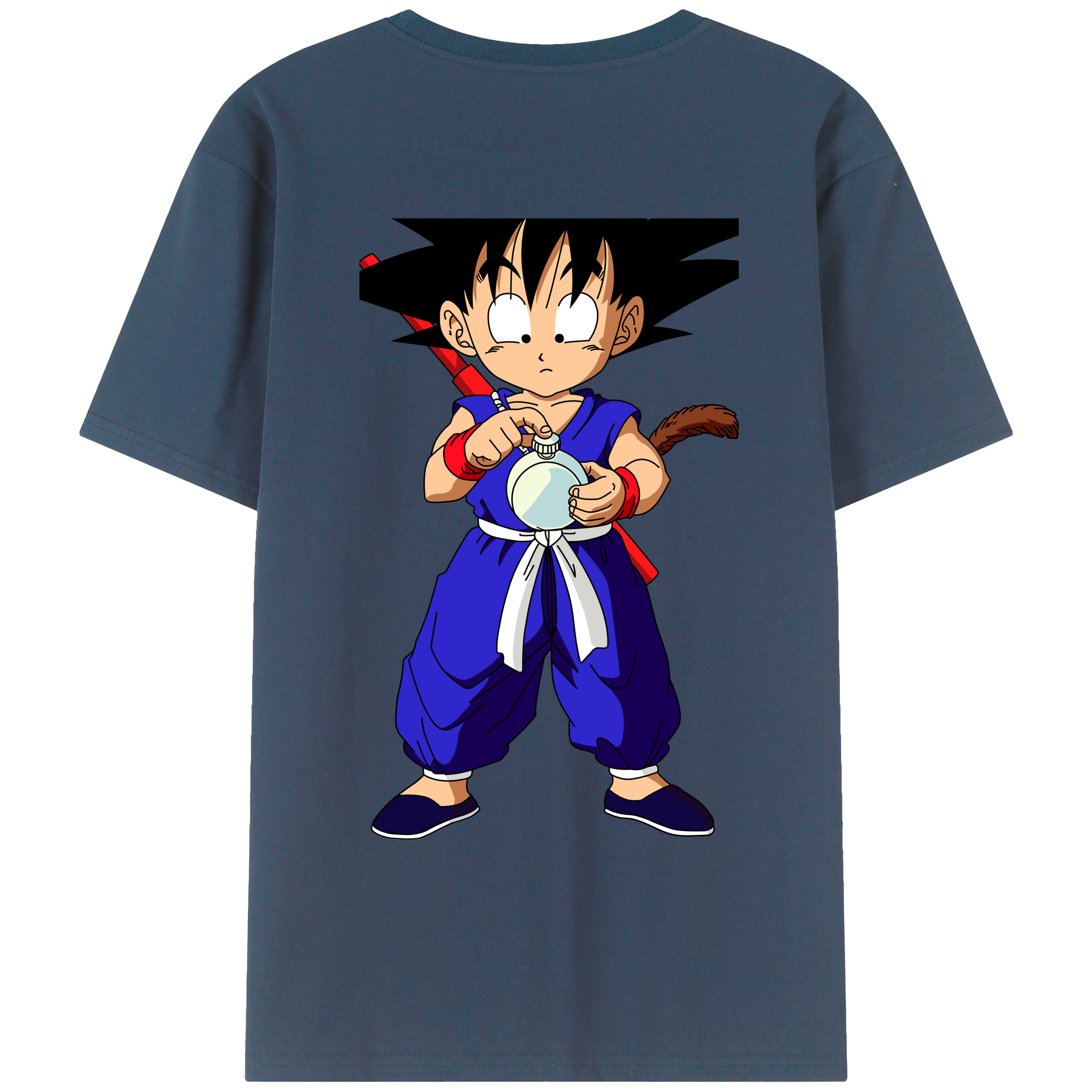 （画像用） ドラゴンボール 孫悟空（そん ごくう）Son Goku カカロット DRAGON BALL Kakarotto 綿100％ メンズ半袖Tシャツ（バックプリント） 通気性
