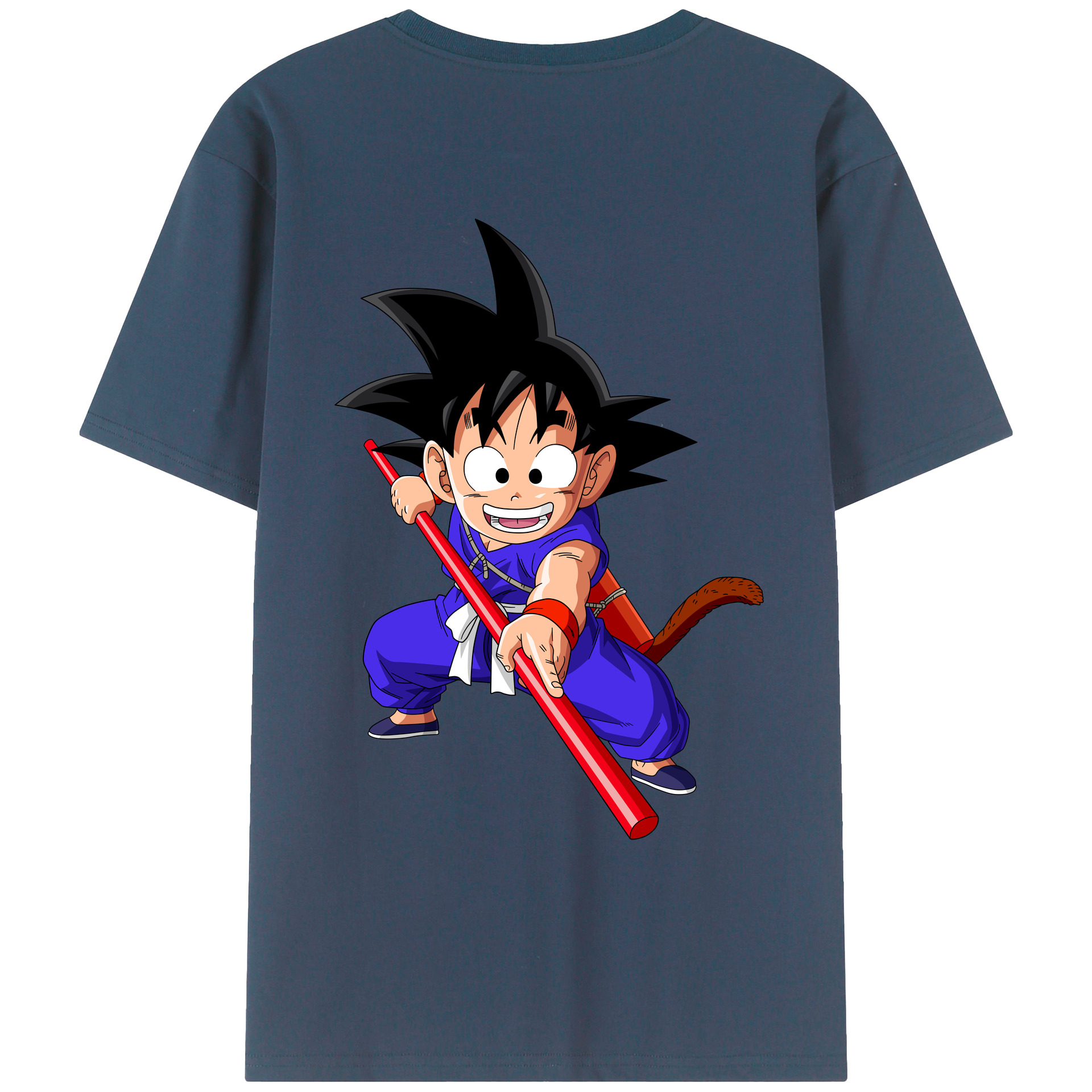 （画像用） ドラゴンボール 孫悟空（そん ごくう）Son Goku カカロット DRAGON BALL Kakarotto 綿100％ メンズ半袖Tシャツ（バックプリント） 通気性